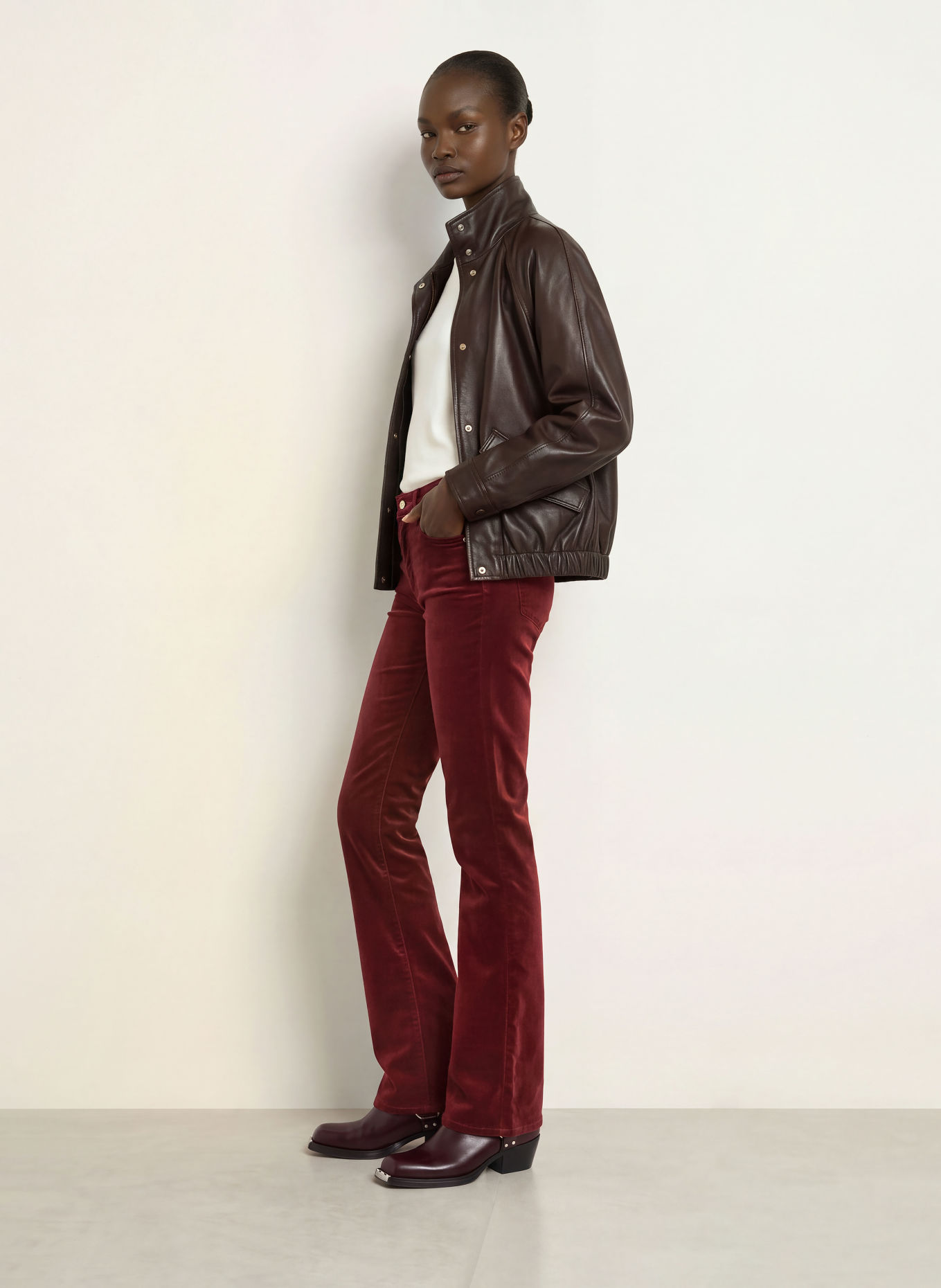 7 for all mankind Spodnie dżinsowe THE LEGGY: CIEMNOCZERWONY