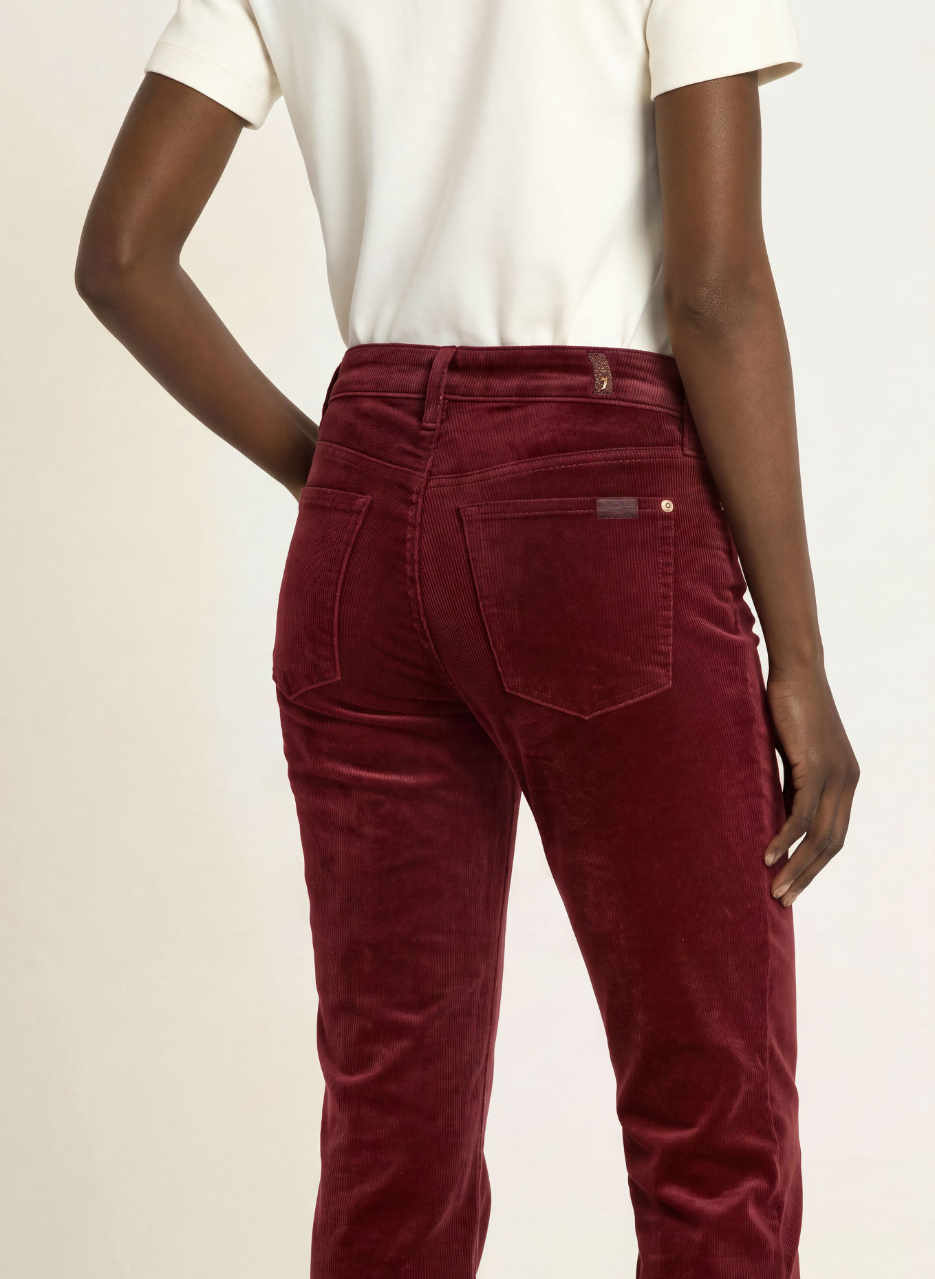 7 for all mankind Spodnie dżinsowe THE LEGGY: CIEMNOCZERWONY