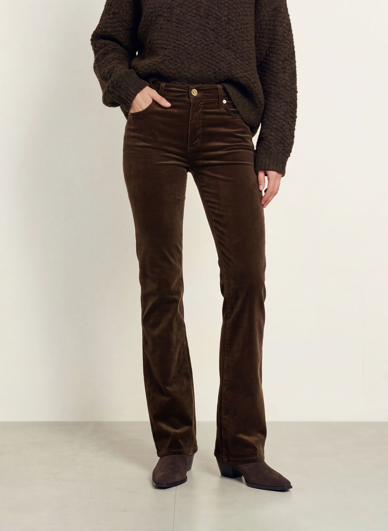 7 for all mankind Samthose THE LEGGY BOOTCUT: DUNKELBRAUN
