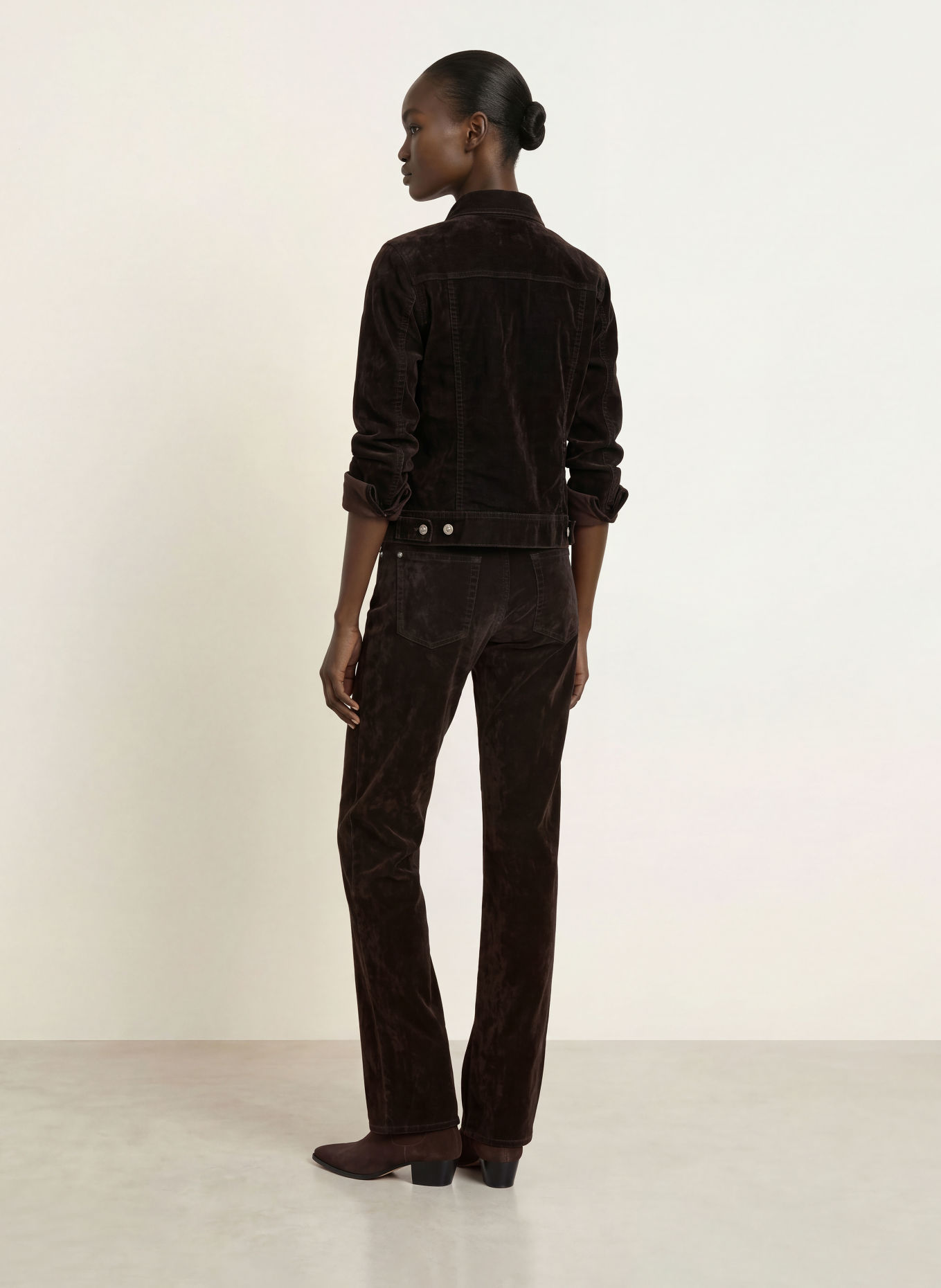 7 for all mankind Fluwelen jas ADI TRUCKER: 3TE FLOCK BROWN