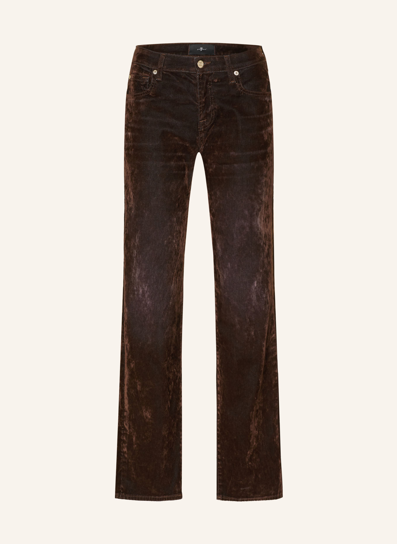 7 for all mankind Coated jeans LOW STRAIGHT: 3TE FLOCK BROWN