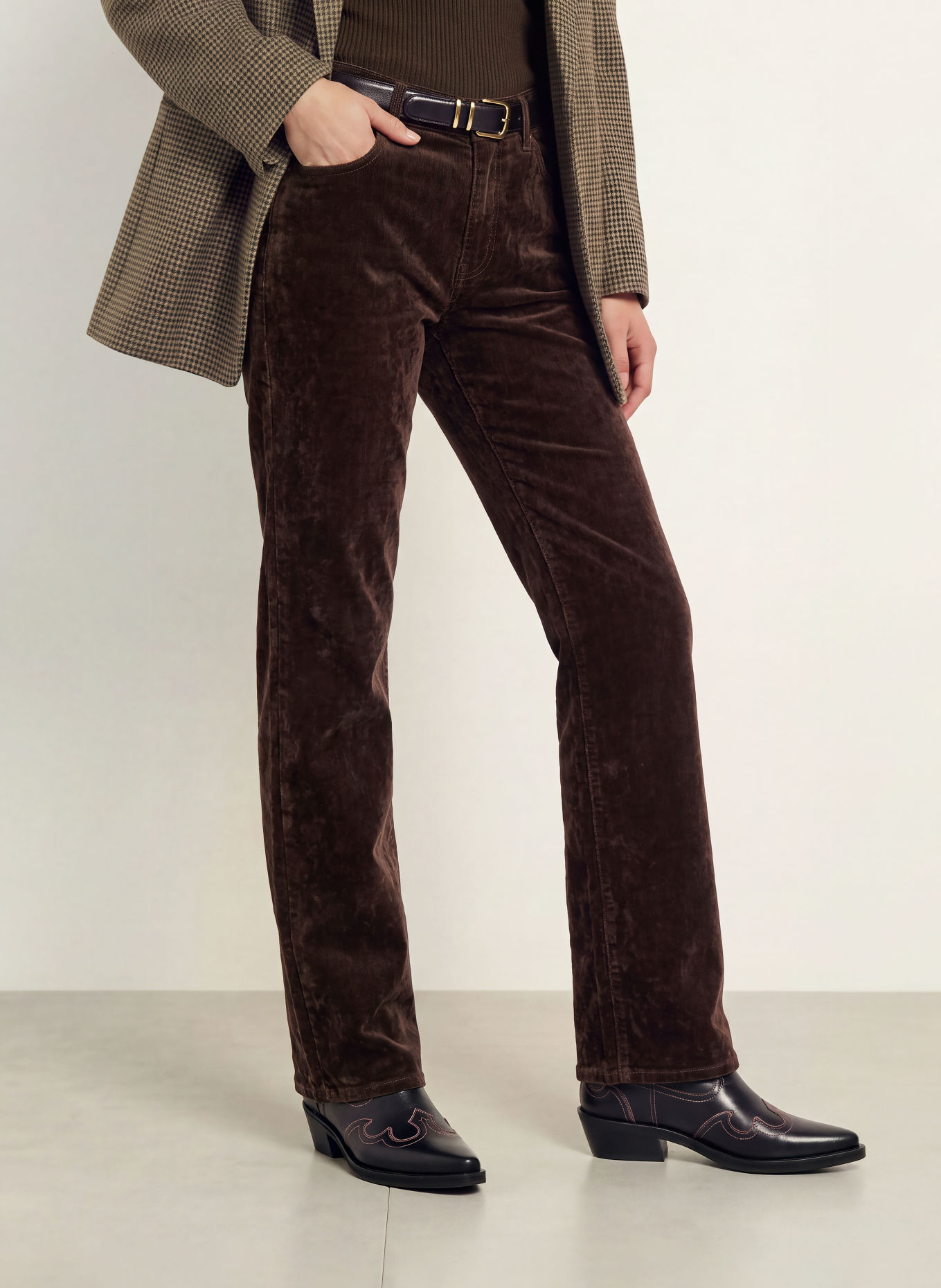7 for all mankind Coated jeans LOW STRAIGHT: 3TE FLOCK BROWN