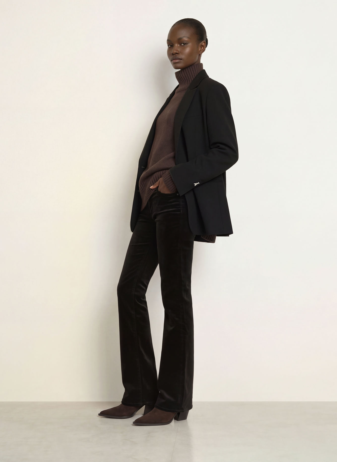 7 for all mankind Bootcut Jeans THE LEGGY BOOTCUT: 21E VELVET BLACK