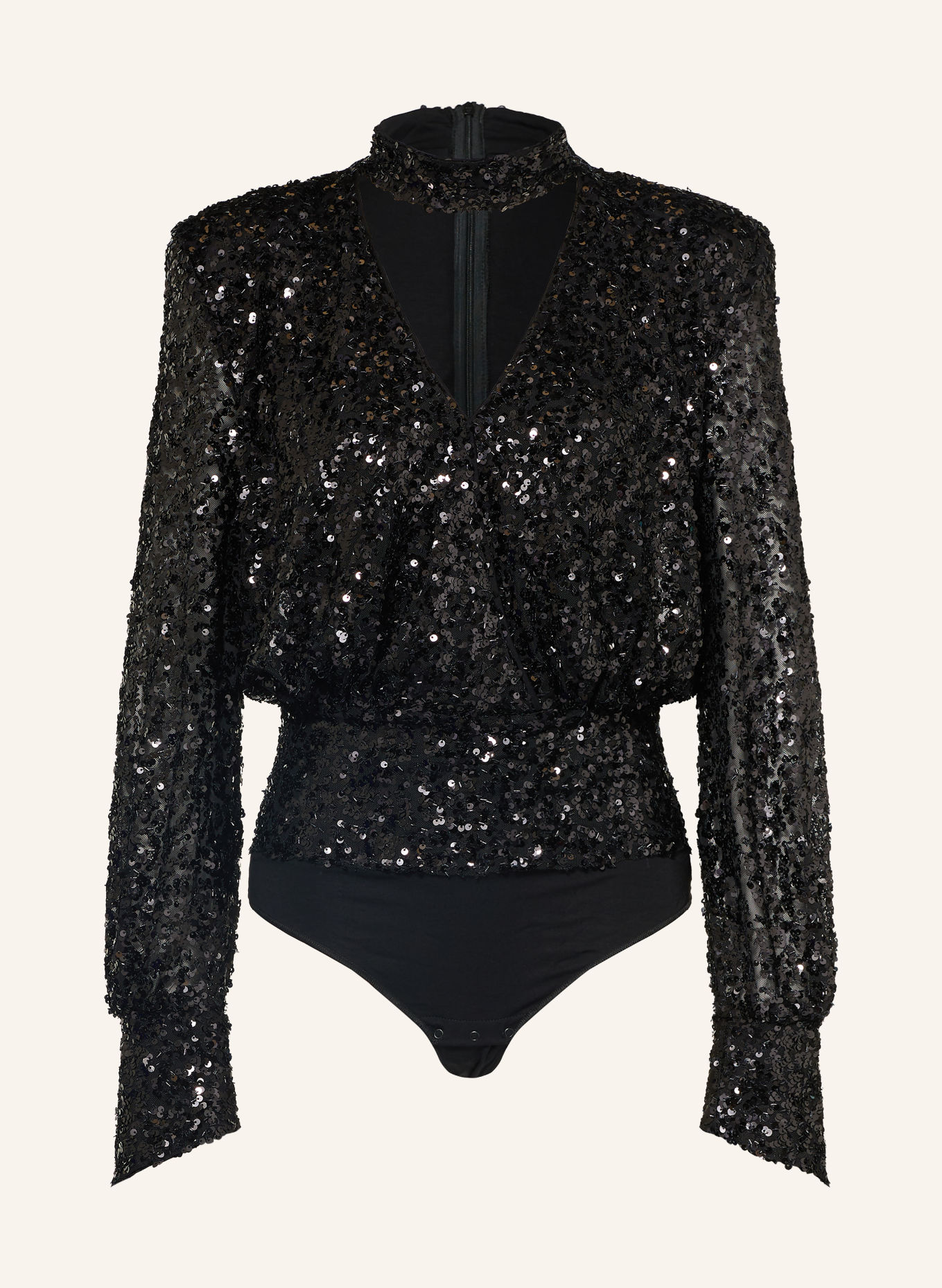 UNDRESS CODE Sequin bodysuit: BLACK