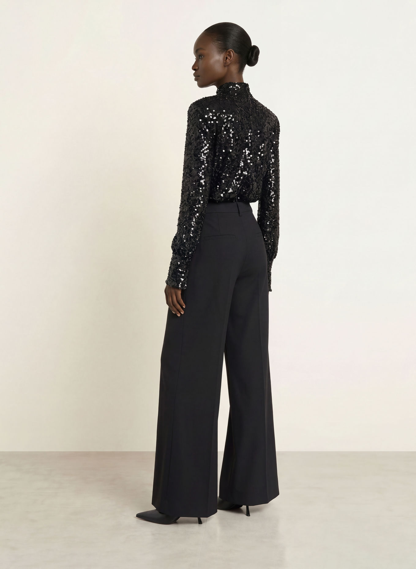 UNDRESS CODE Sequin bodysuit: BLACK