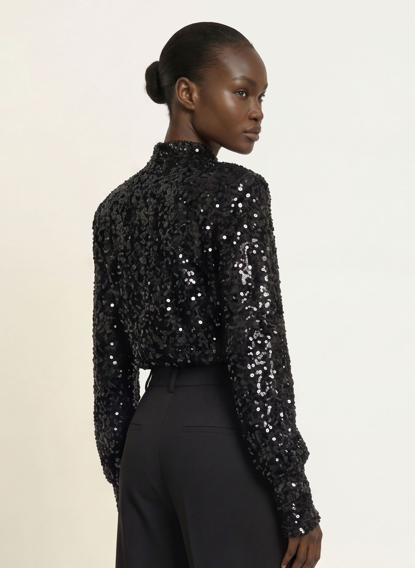 UNDRESS CODE Sequin bodysuit: BLACK