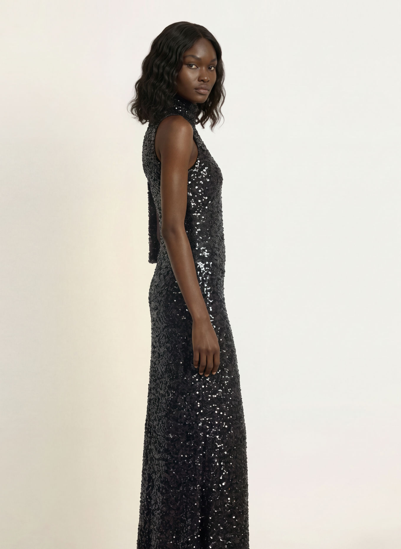UNDRESS CODE Schluppenkleid ONYX mit Pailletten: SCHWARZ