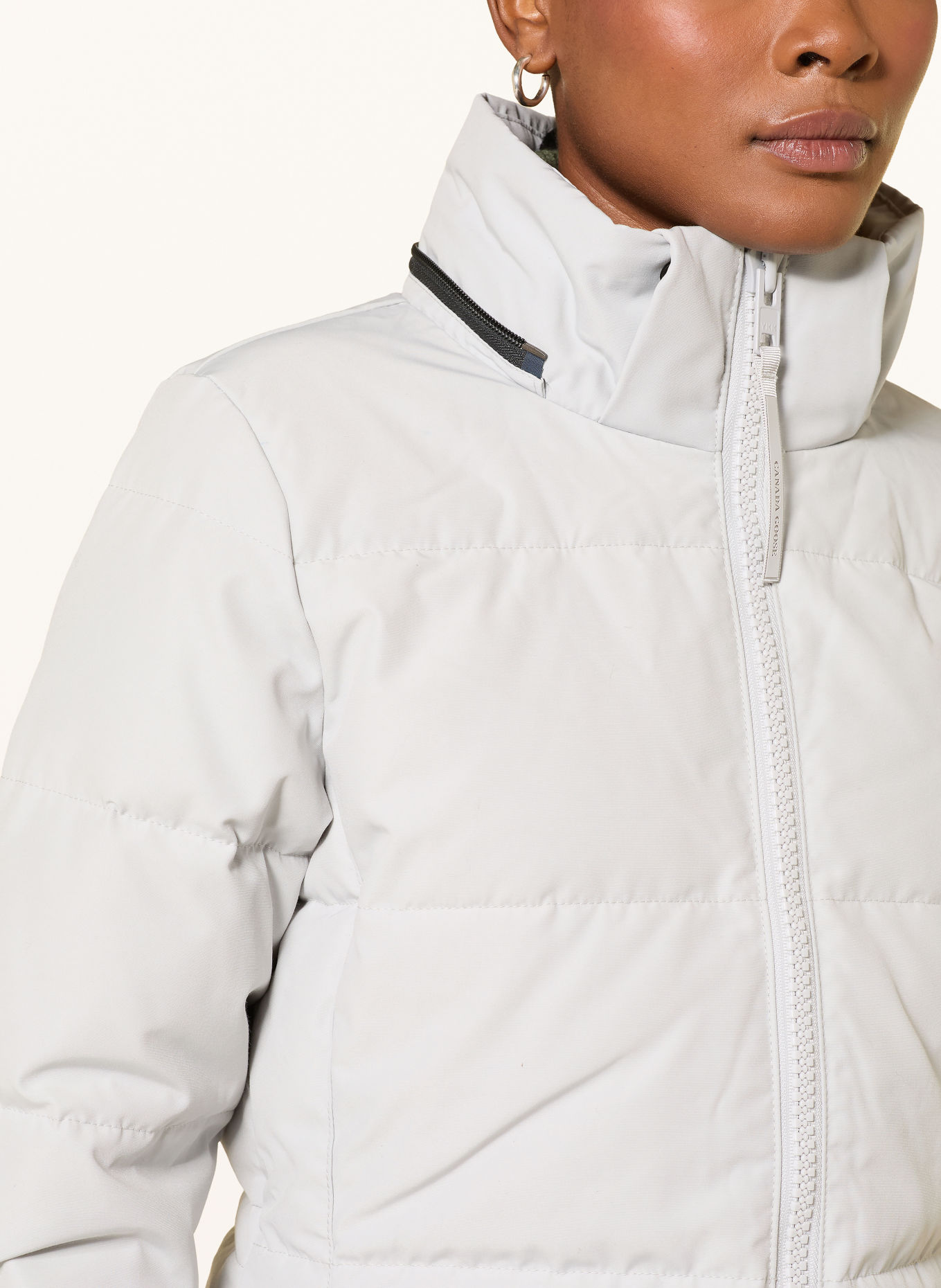 CANADA GOOSE Daunenjacke mit abnehmbarer Kapuze: CREME