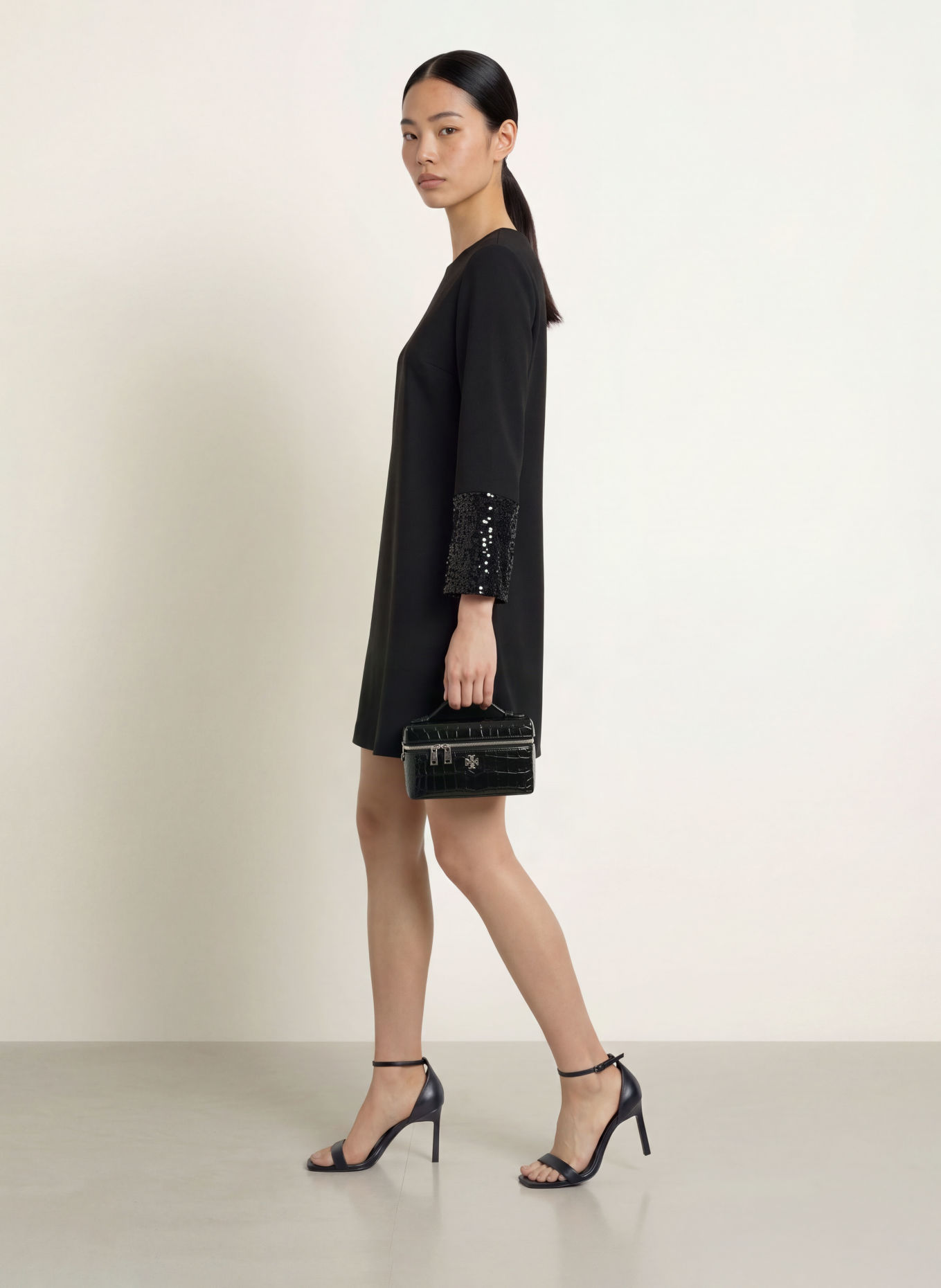 Ana Alcazar Cocktailkleid mit Pailletten: SCHWARZ