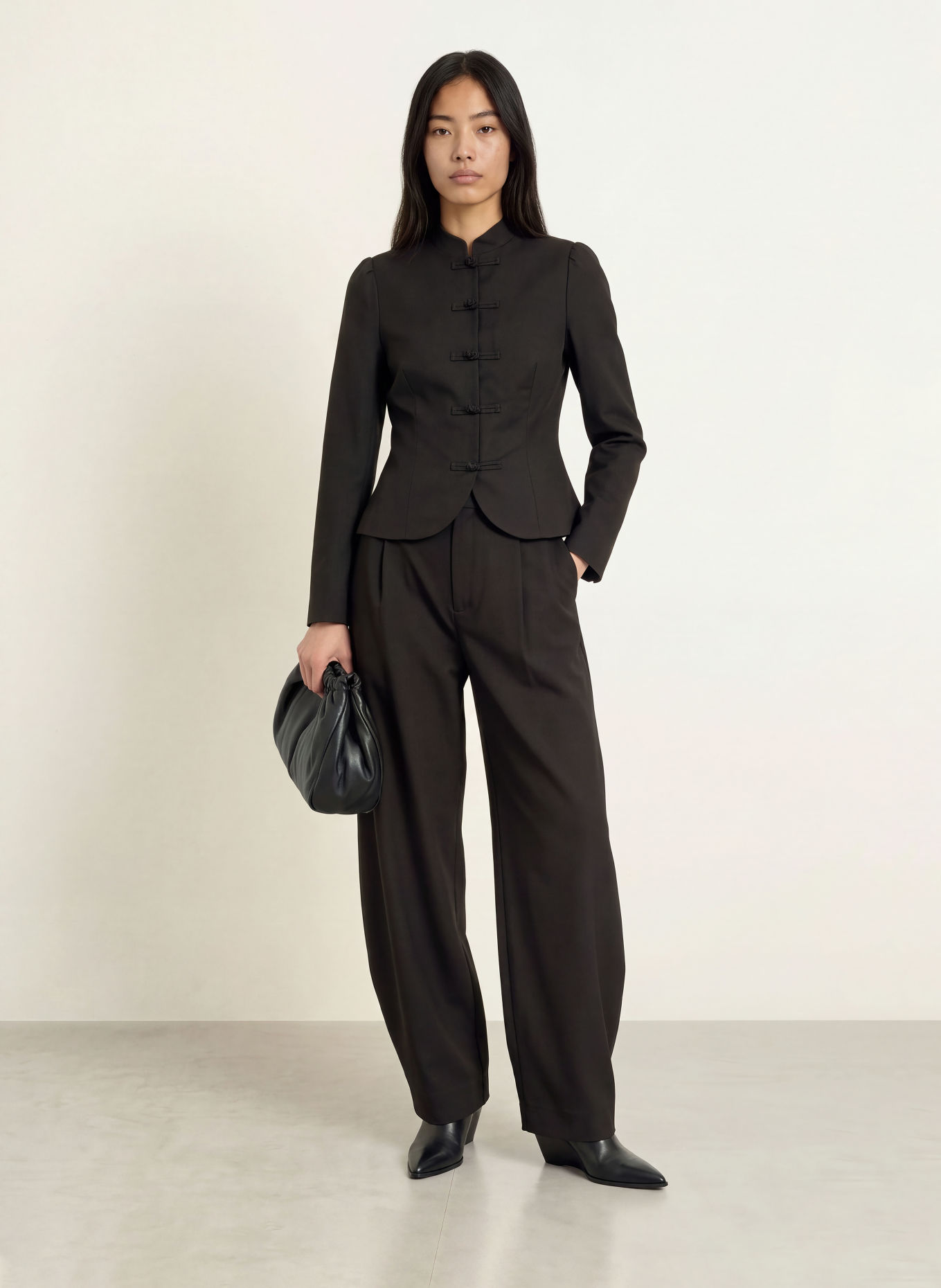 GESTUZ CZCALLIA MW Trousers: BLACK