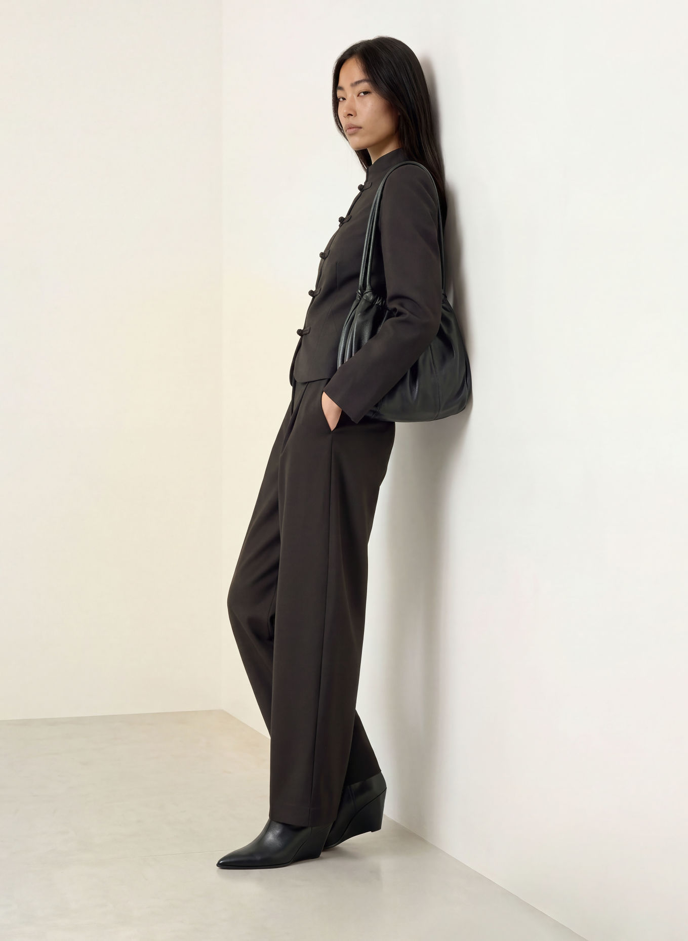 GESTUZ CZCALLIA MW Trousers: BLACK