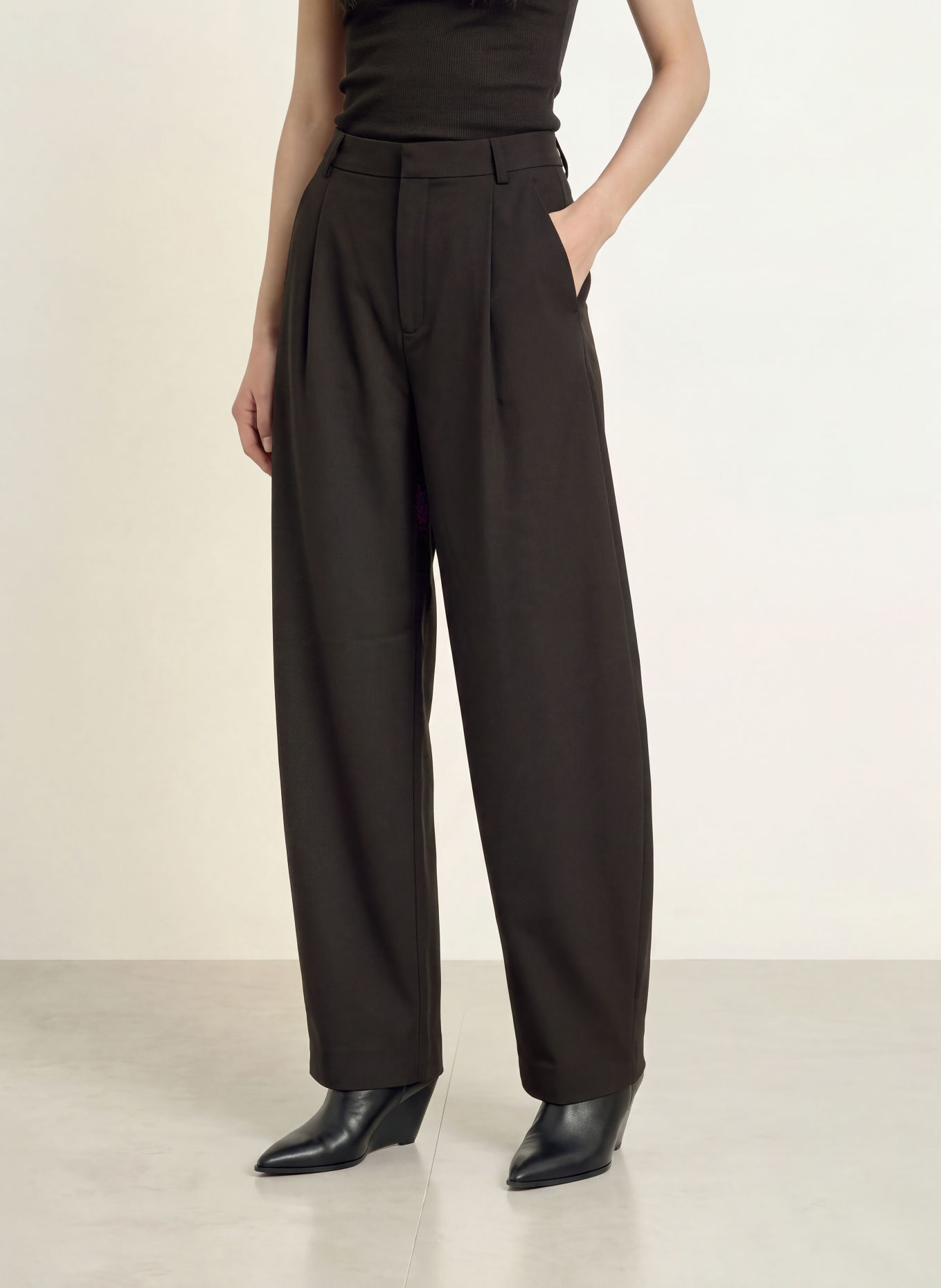 GESTUZ CZCALLIA MW Trousers: BLACK