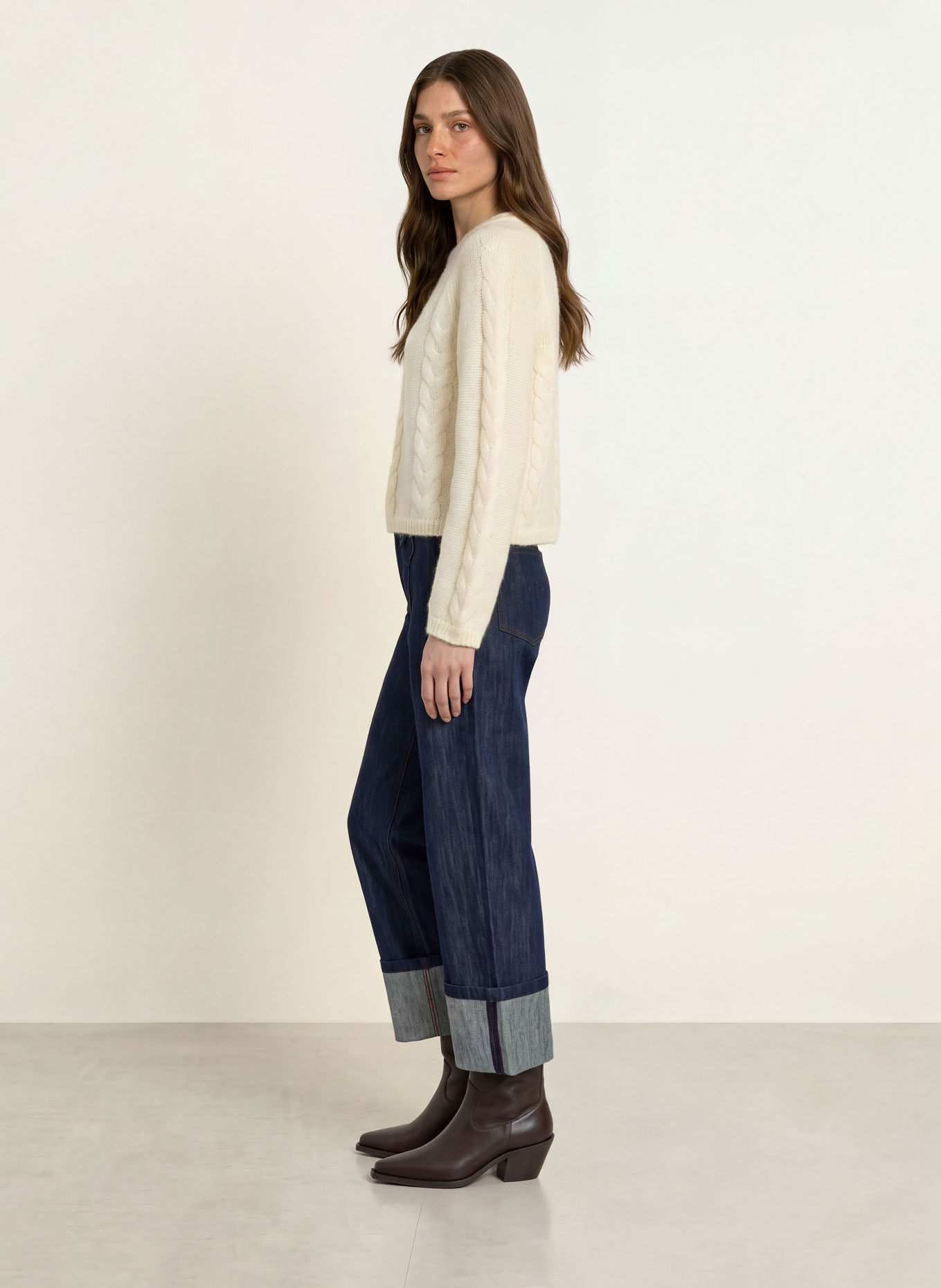 BOSS Pullover FYPERA mit Mohair: WEISS