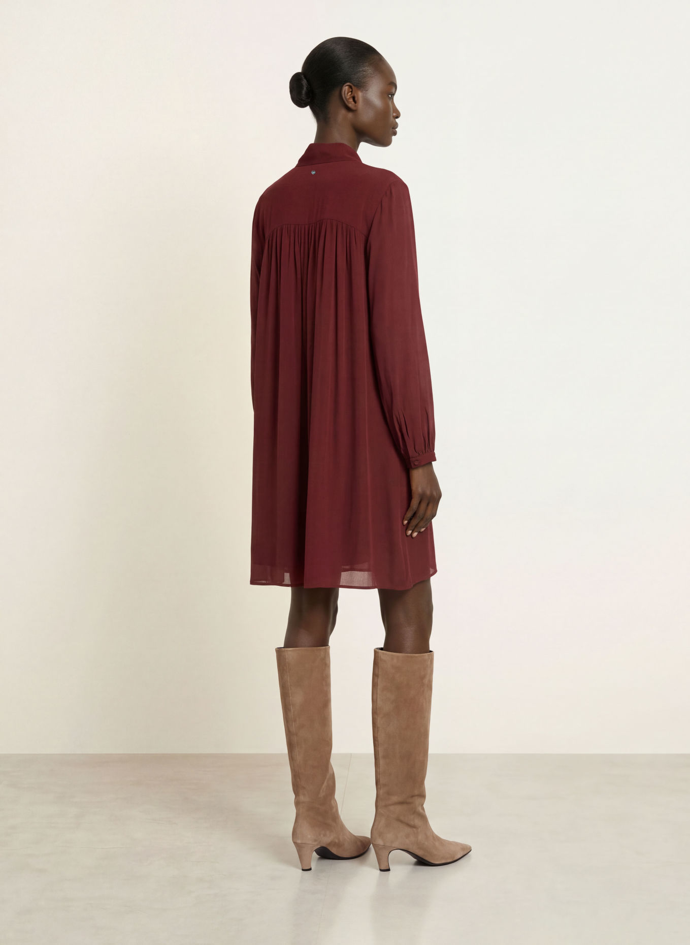 BOSS Schluppenkleid DRYSTINA: DUNKELROT