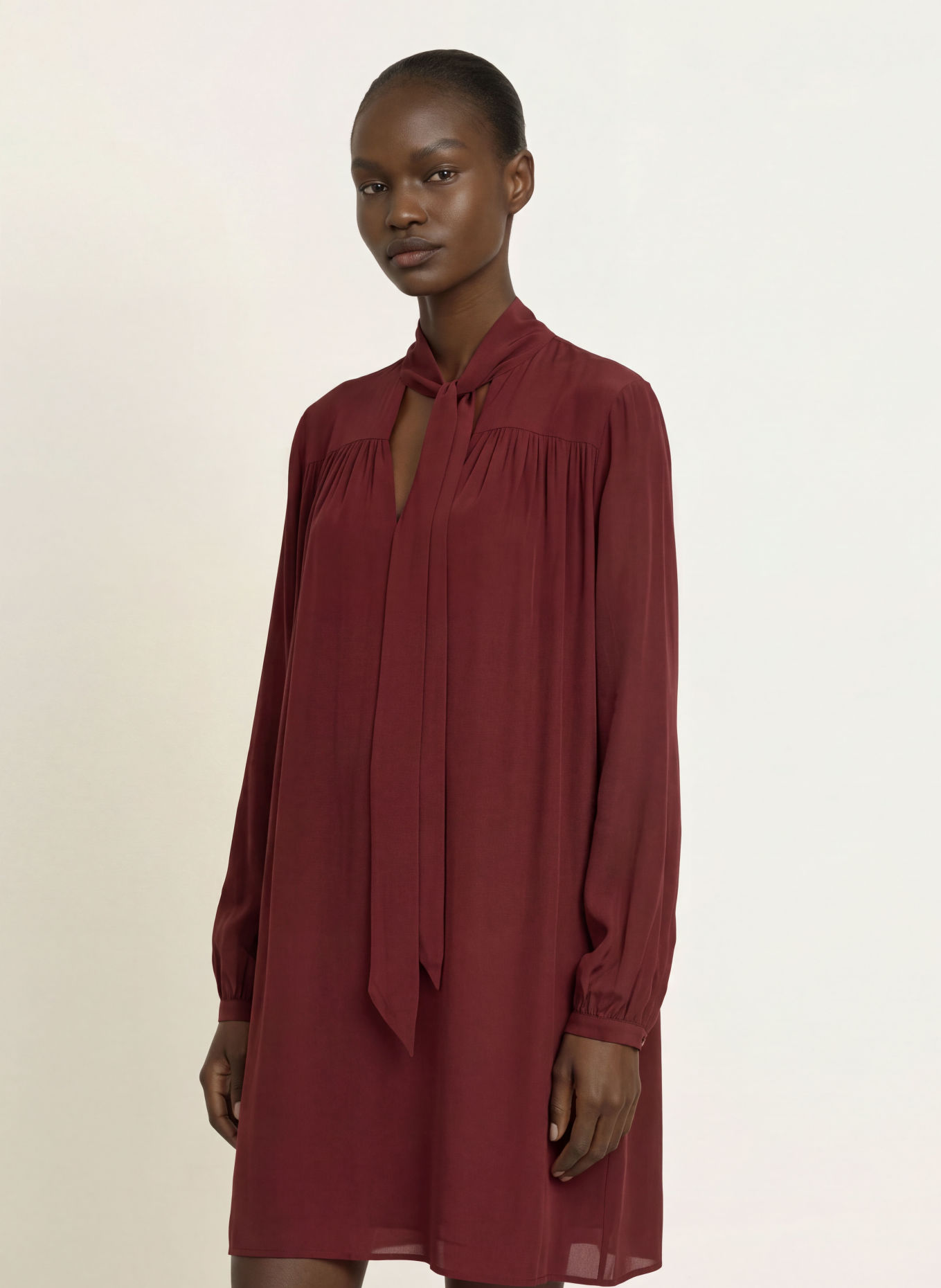 BOSS Schluppenkleid DRYSTINA: DUNKELROT