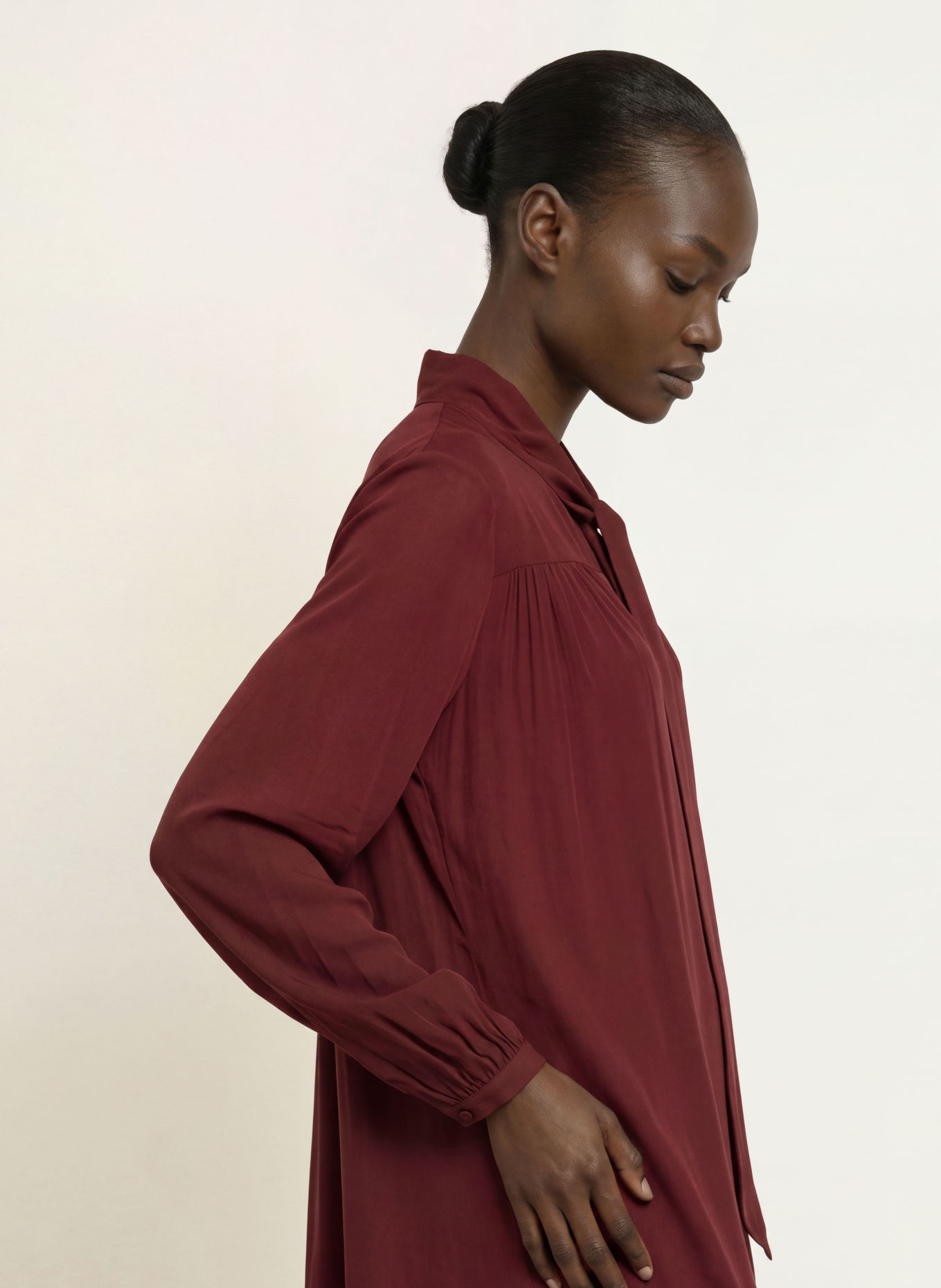 BOSS Schluppenkleid DRYSTINA: DUNKELROT
