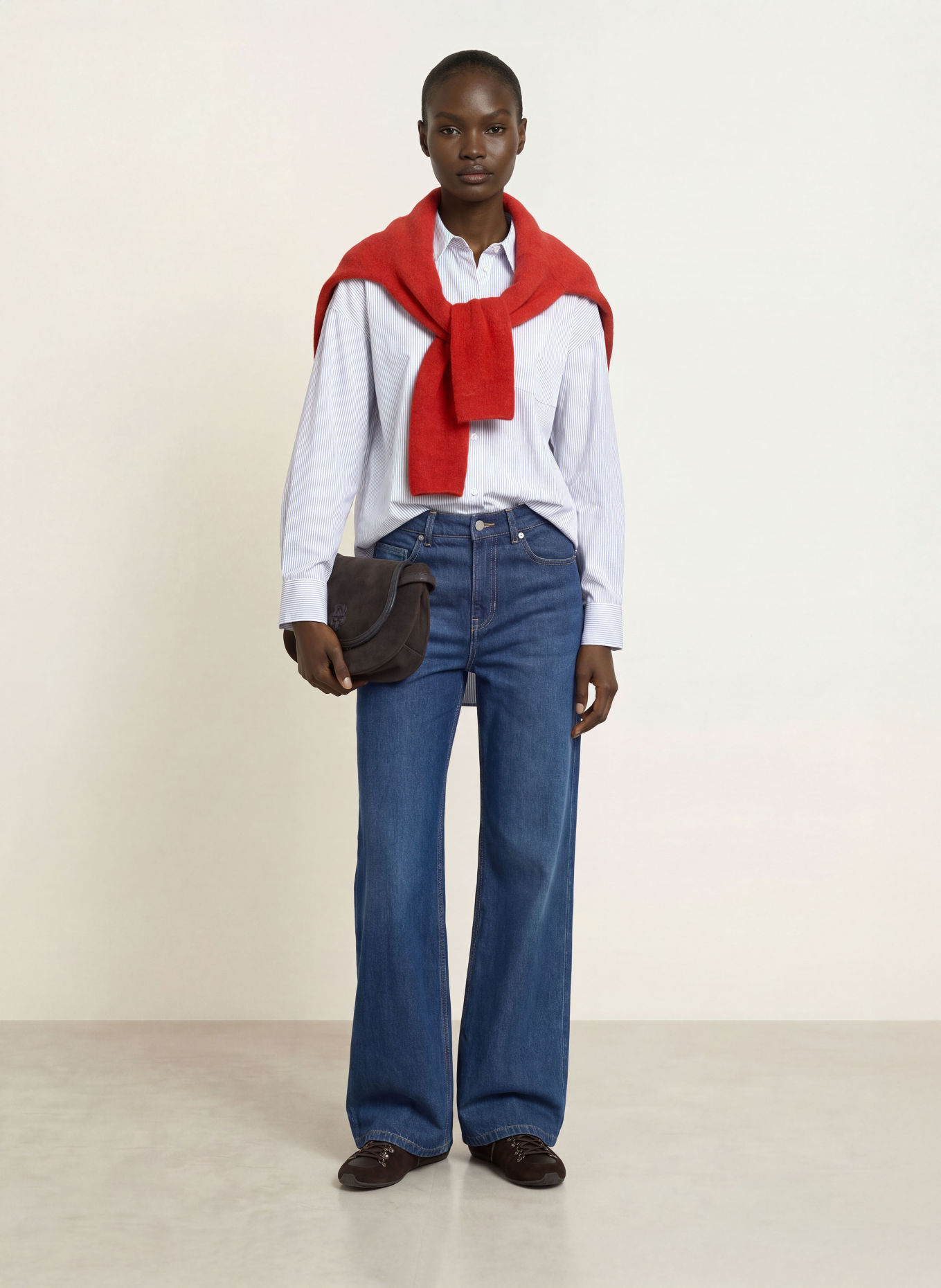 BOSS BERNIE Shirt blouse: DARK BLUE / WHITE