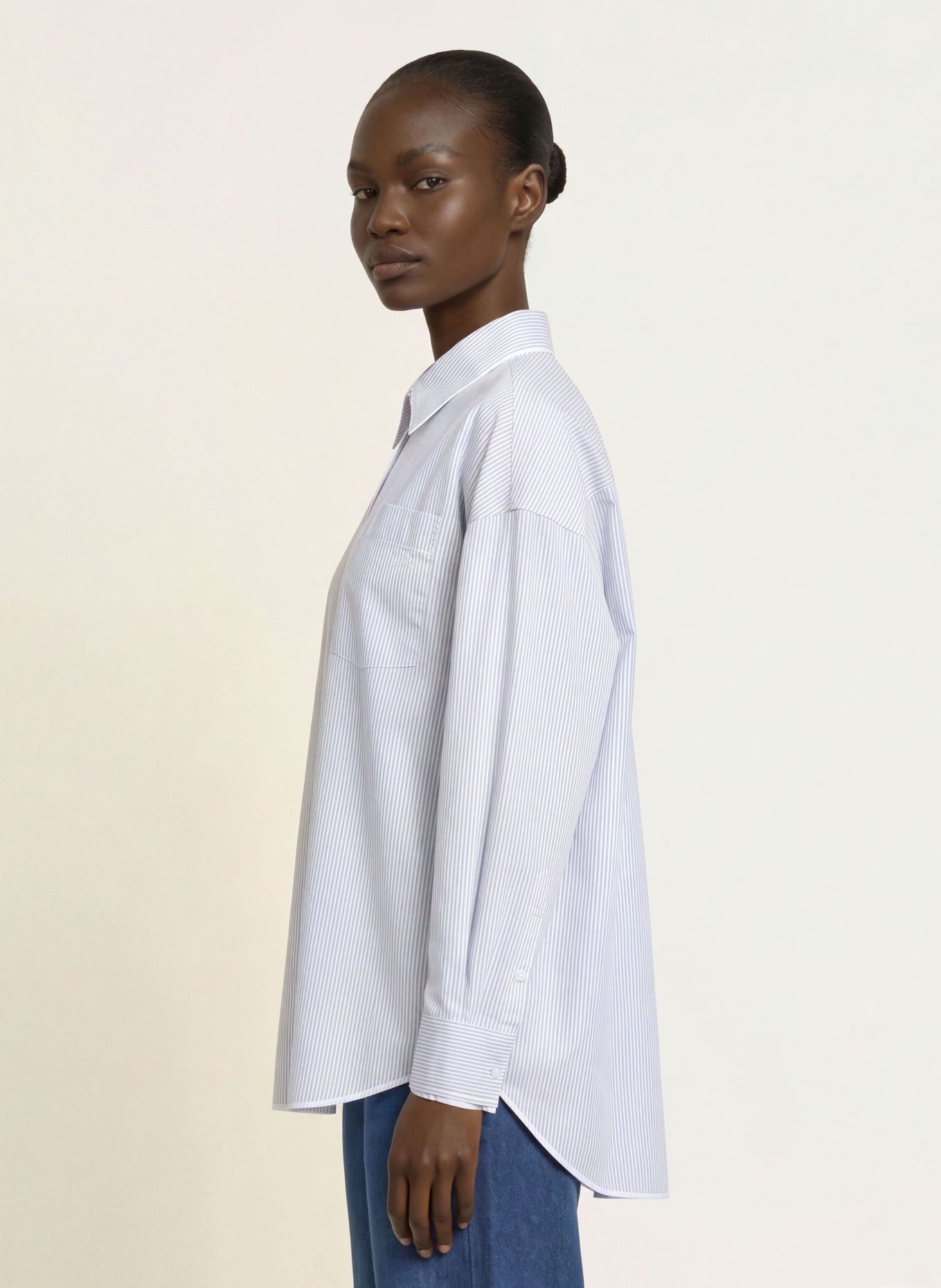 BOSS BERNIE Shirt blouse: DARK BLUE / WHITE