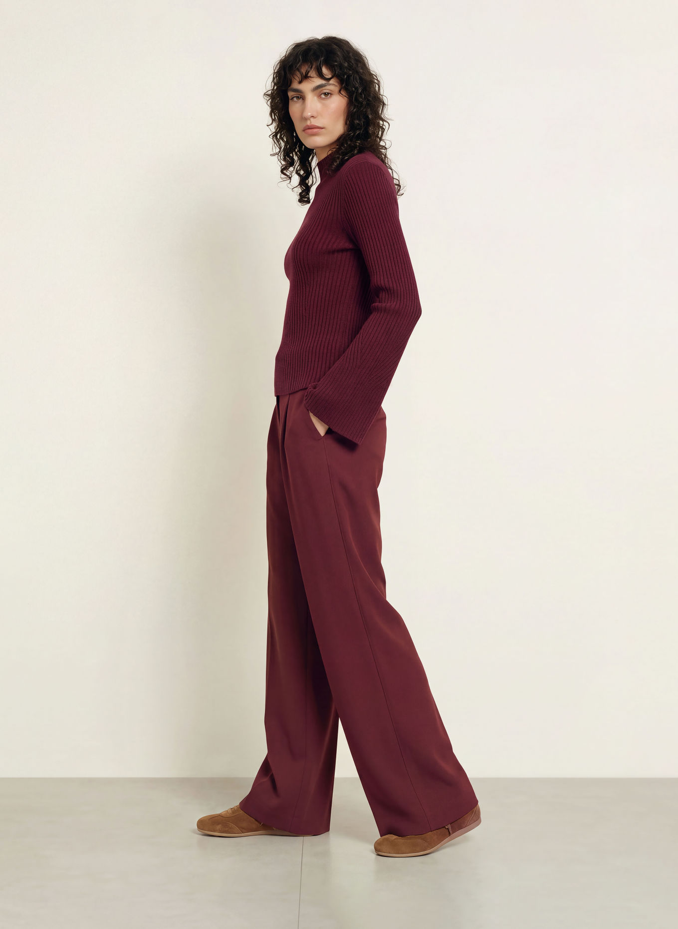 BOSS FABERDEENA Sweater: DARK RED