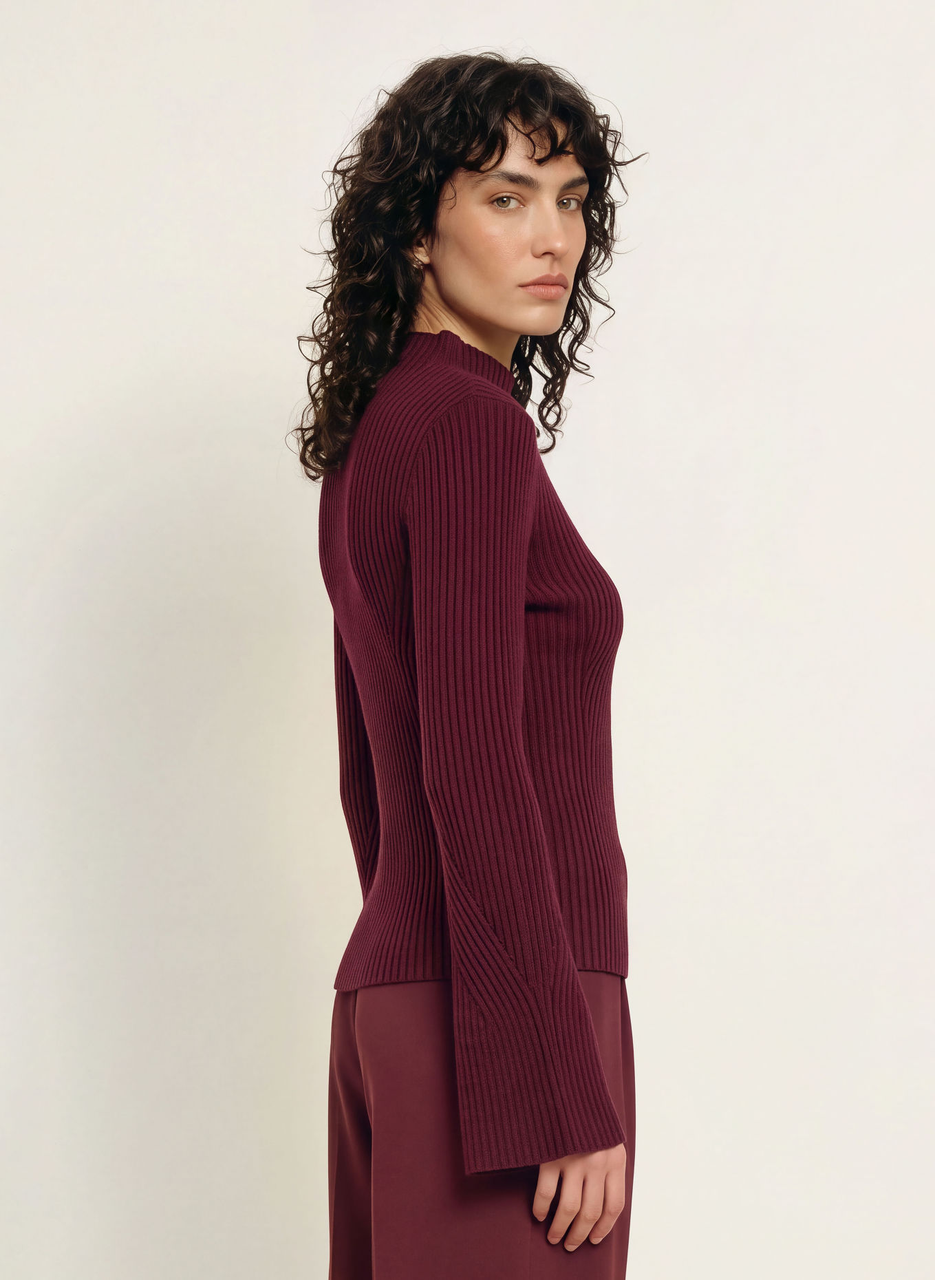 BOSS FABERDEENA Sweater: DARK RED