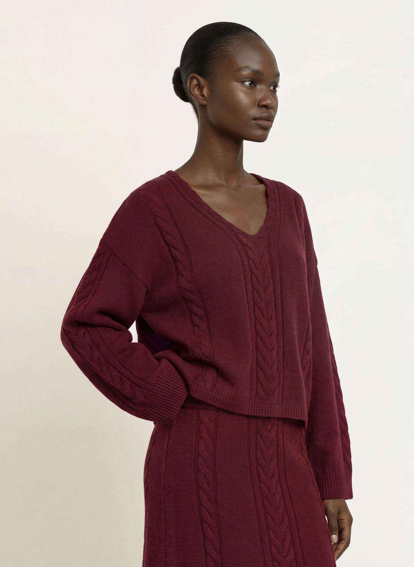 BOSS Pull FAMIOCA: ROUGE FONCÉ