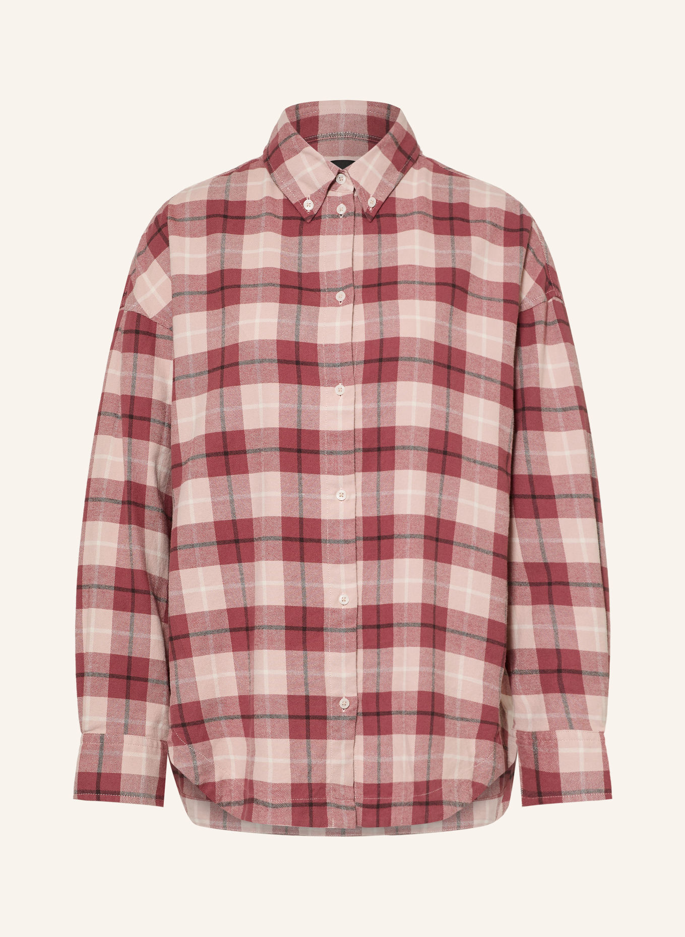 BOSS BOSTATTA Flannel Shirt blouse: DUSKY PINK / ROSE / CREAM
