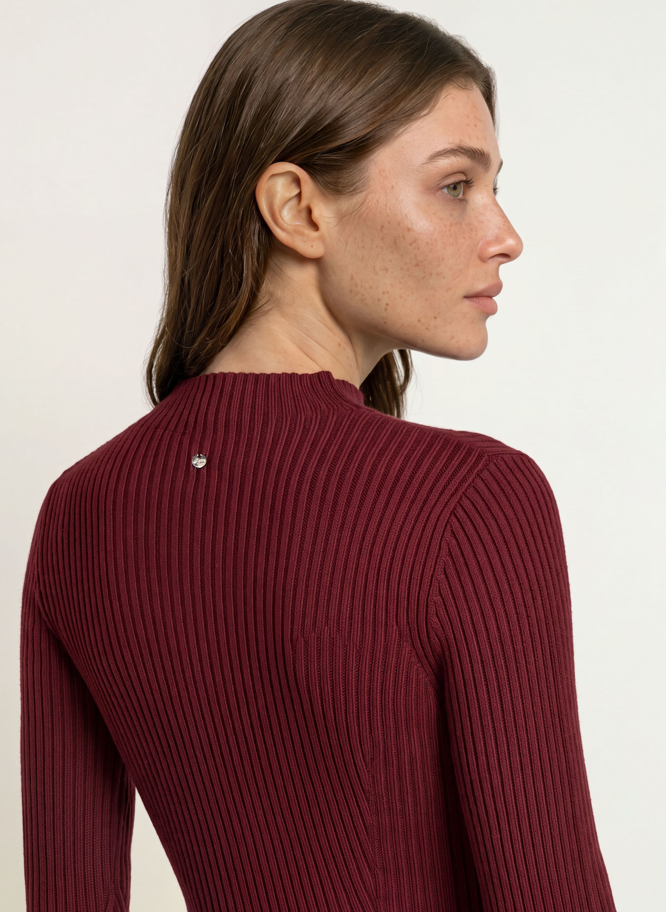 BOSS FAMIOLA Knit Dress: DARK RED
