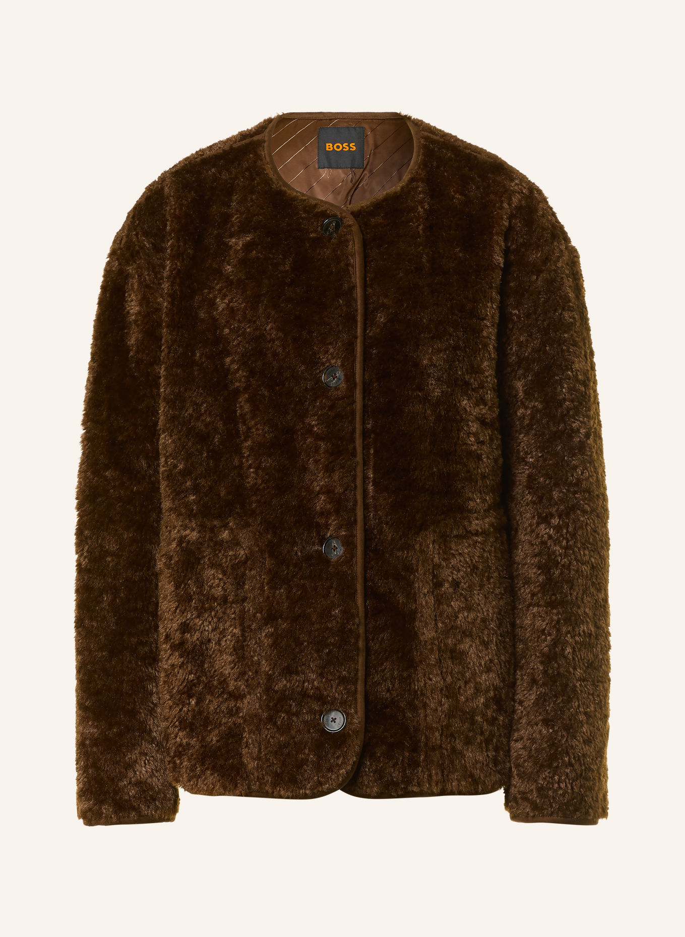 BOSS Kunstbontjas CODY: MARRON FONCÉ