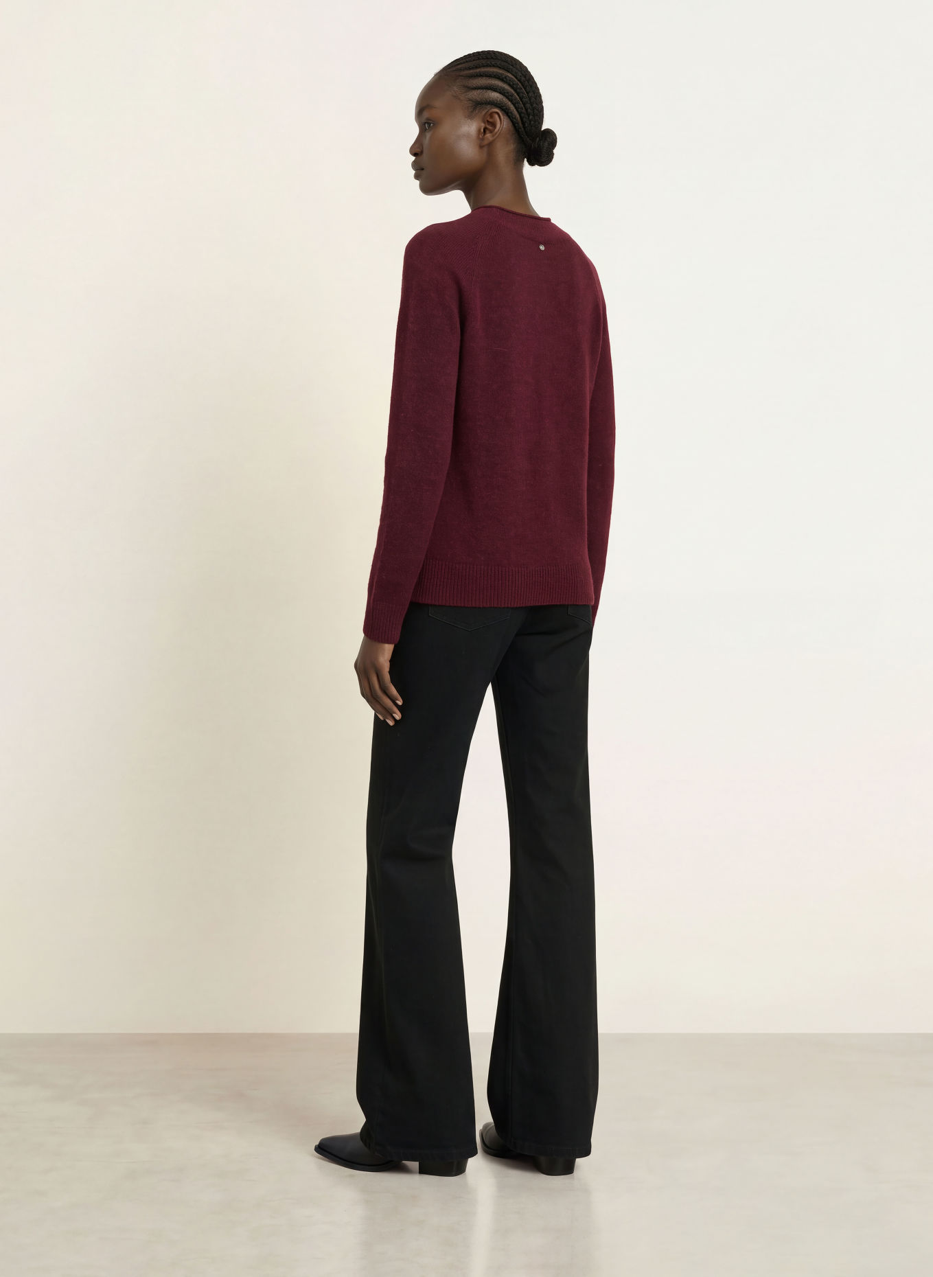 BOSS FESPERANASY Sweater with Alpaca: DARK RED