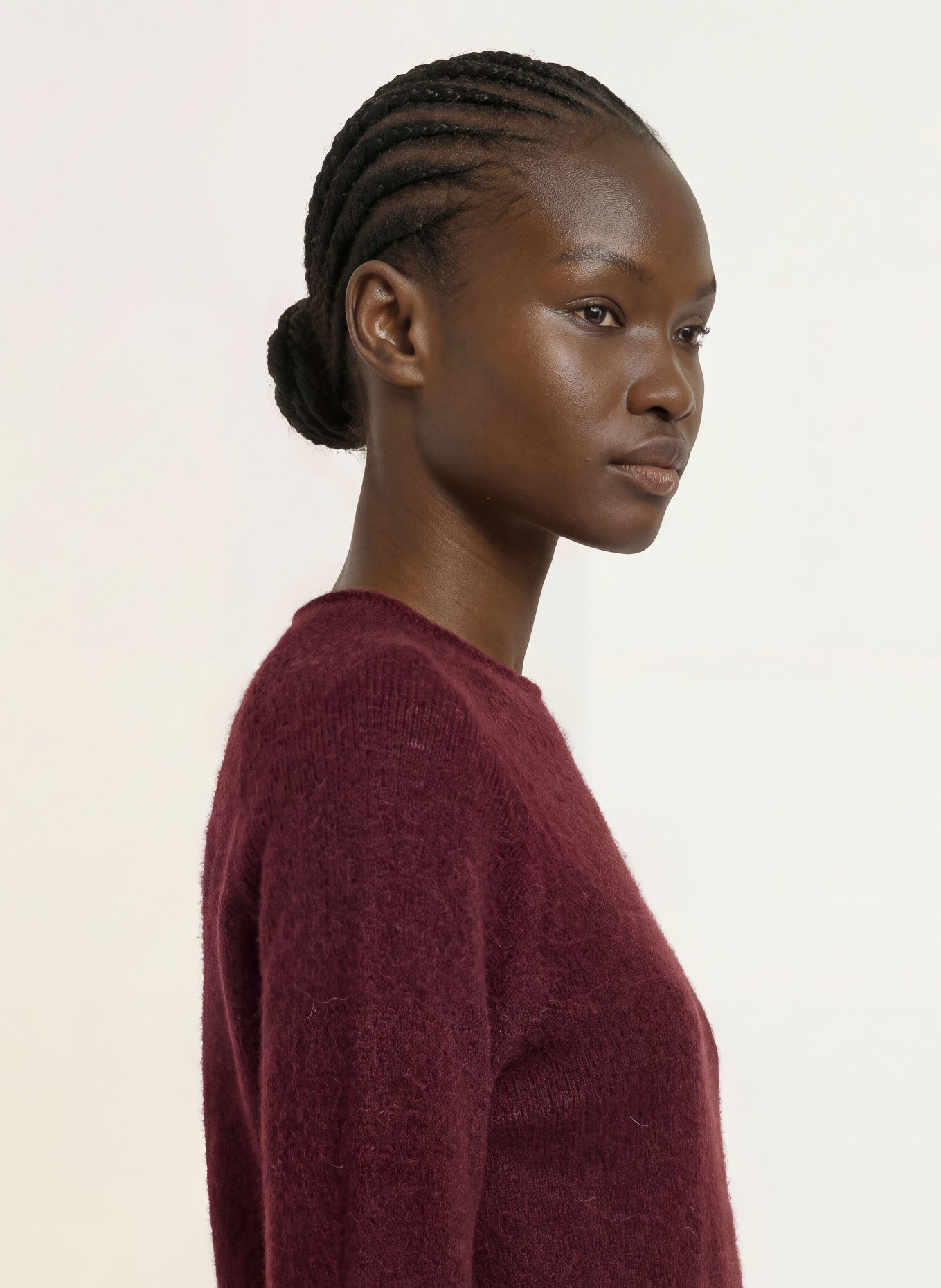 BOSS FESPERANASY Sweater with Alpaca: DARK RED