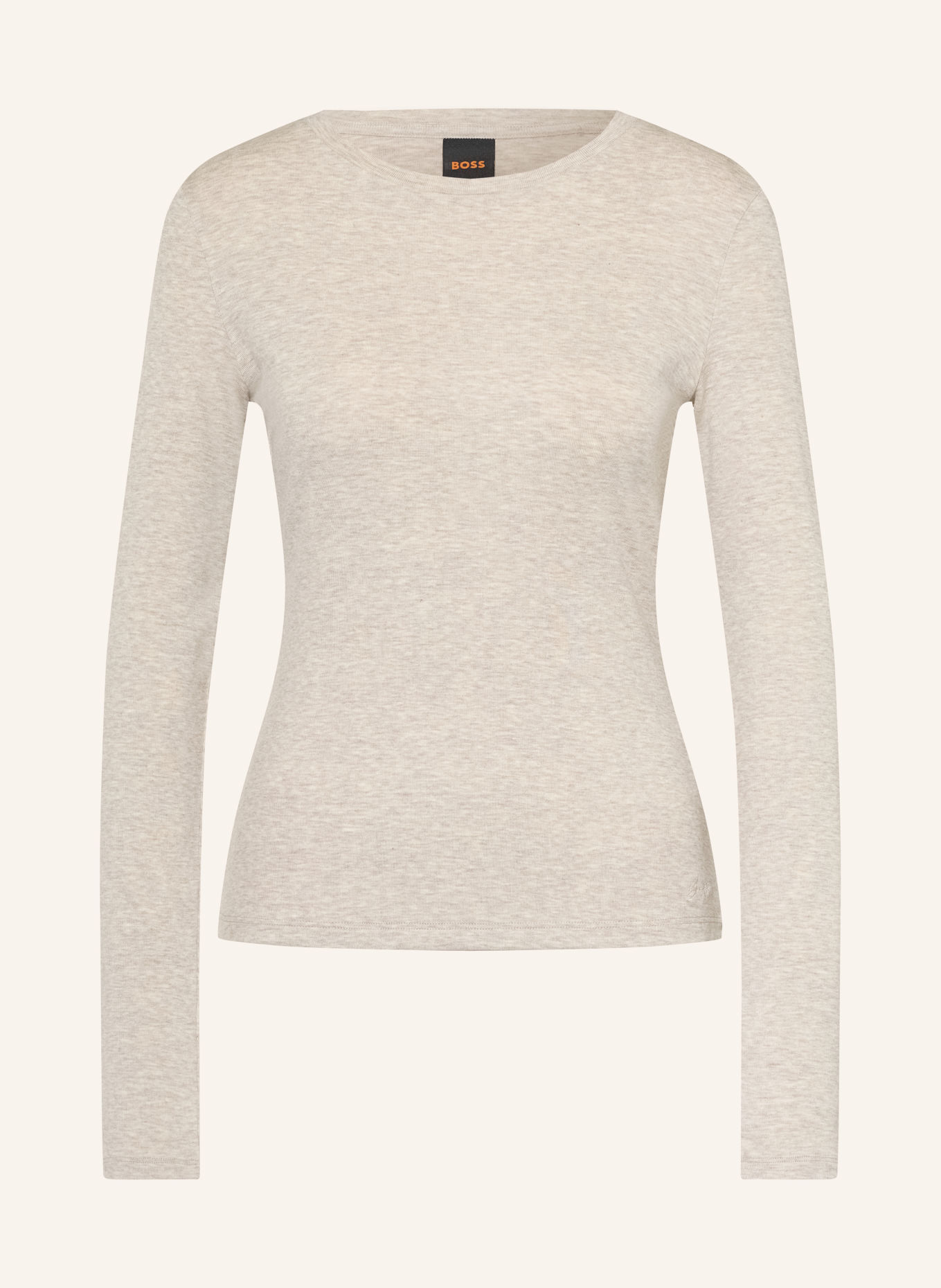 BOSS ELIVA Long-sleeve shirt: BEIGE