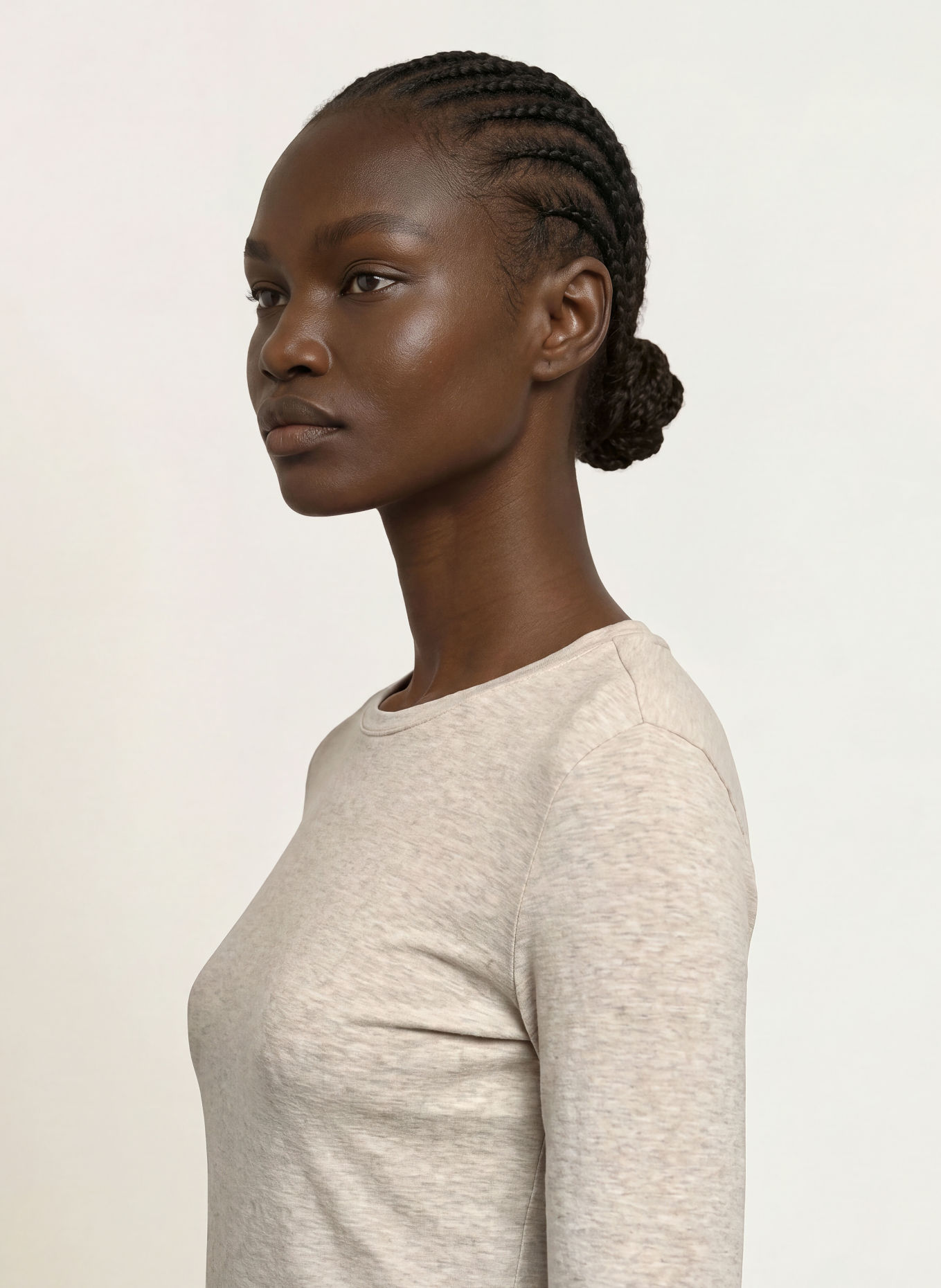 BOSS ELIVA Long-sleeve shirt: BEIGE