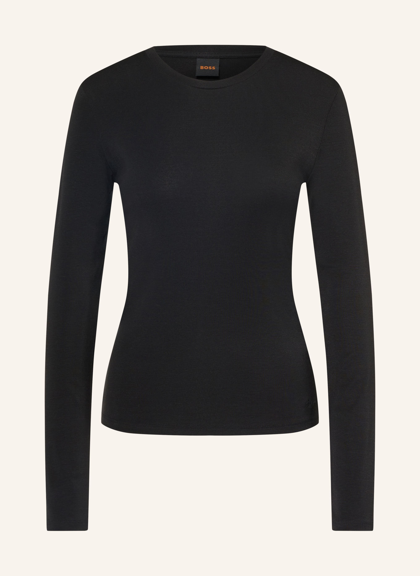 BOSS ELIVA Long-sleeve shirt: BLACK