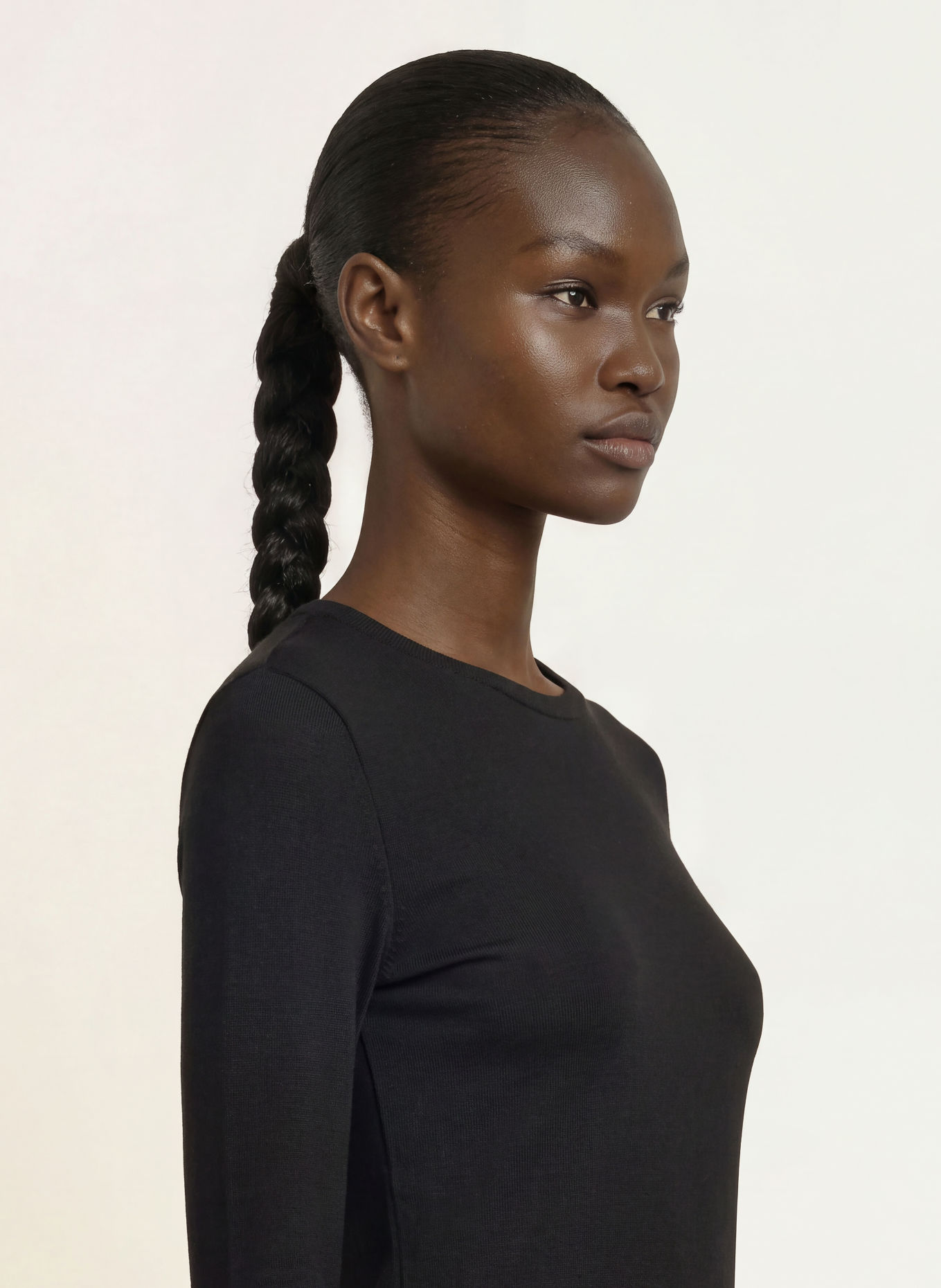 BOSS ELIVA Long-sleeve shirt: BLACK