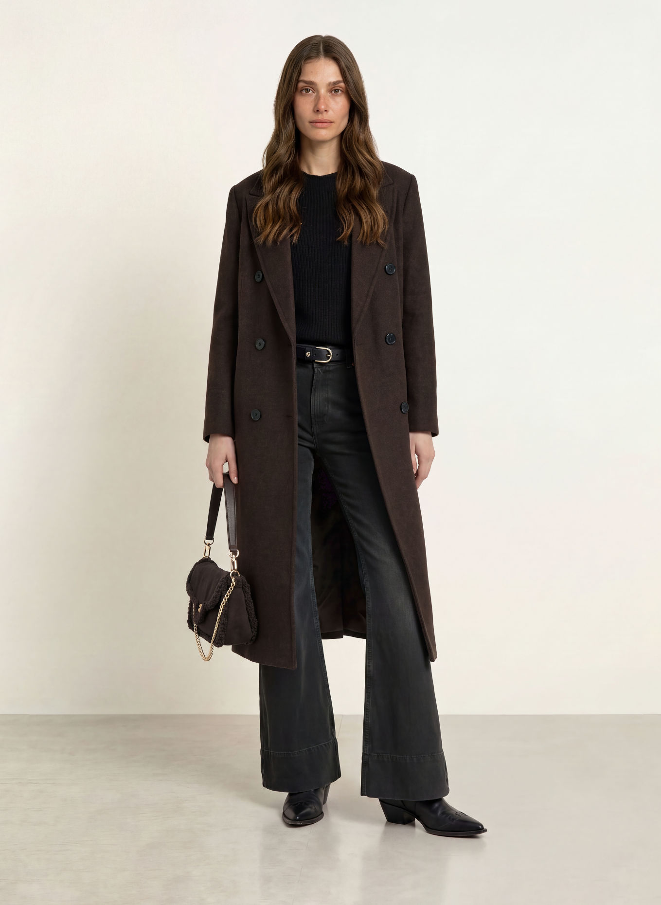 BOSS Manteau COVALLI: MARRON FONCÉ