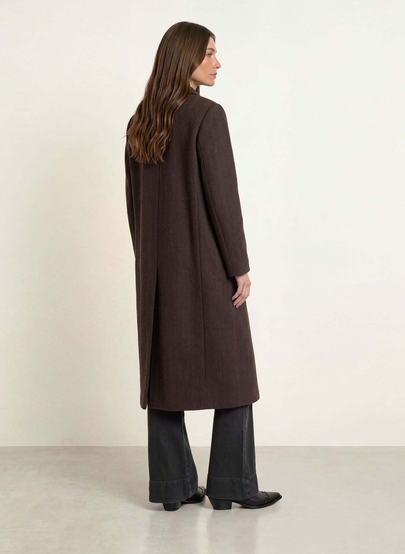 BOSS Manteau COVALLI: MARRON FONCÉ