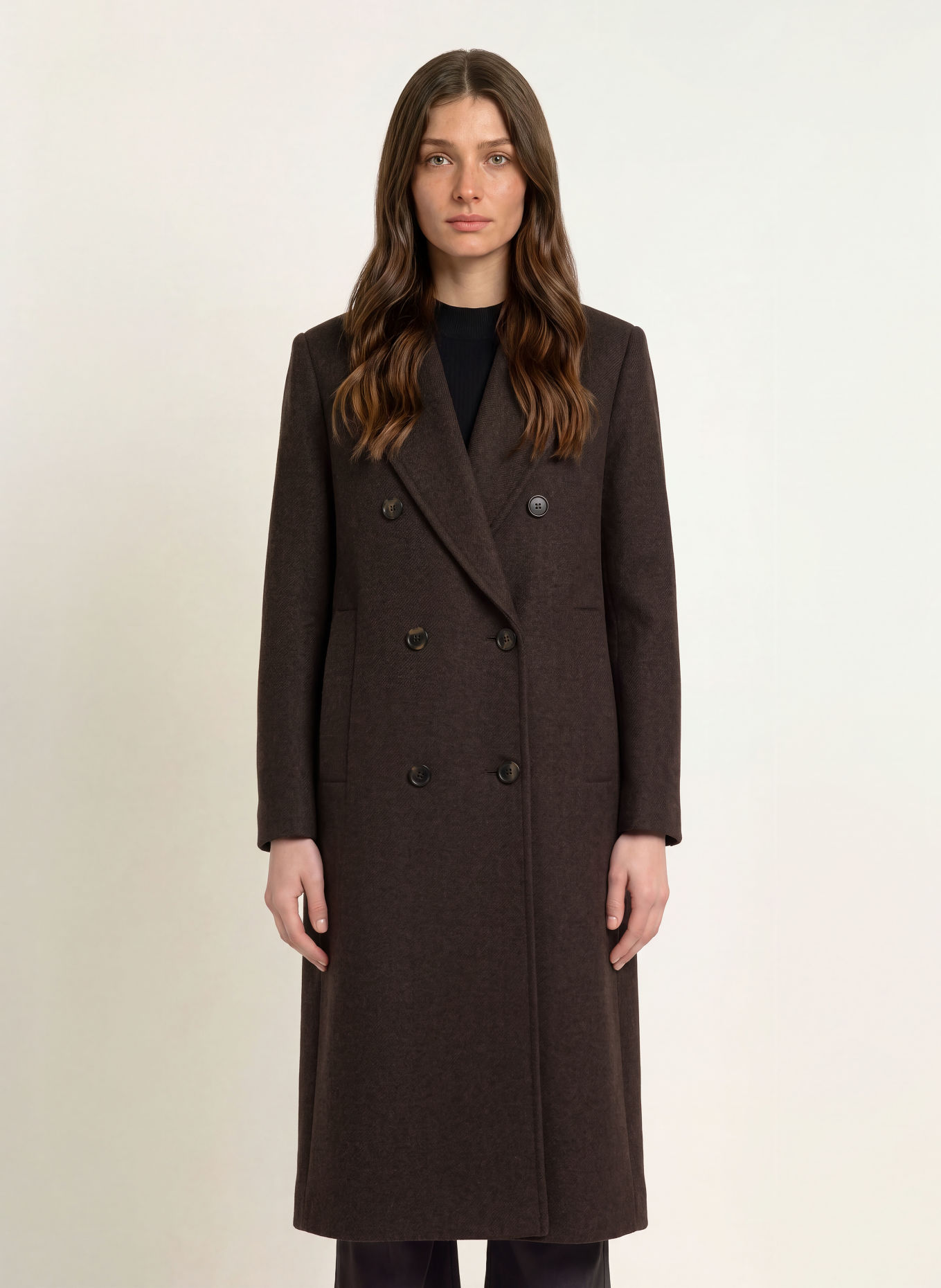 BOSS Manteau COVALLI: MARRON FONCÉ