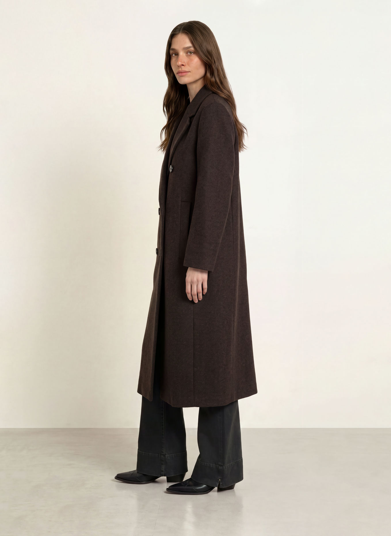BOSS Manteau COVALLI: MARRON FONCÉ