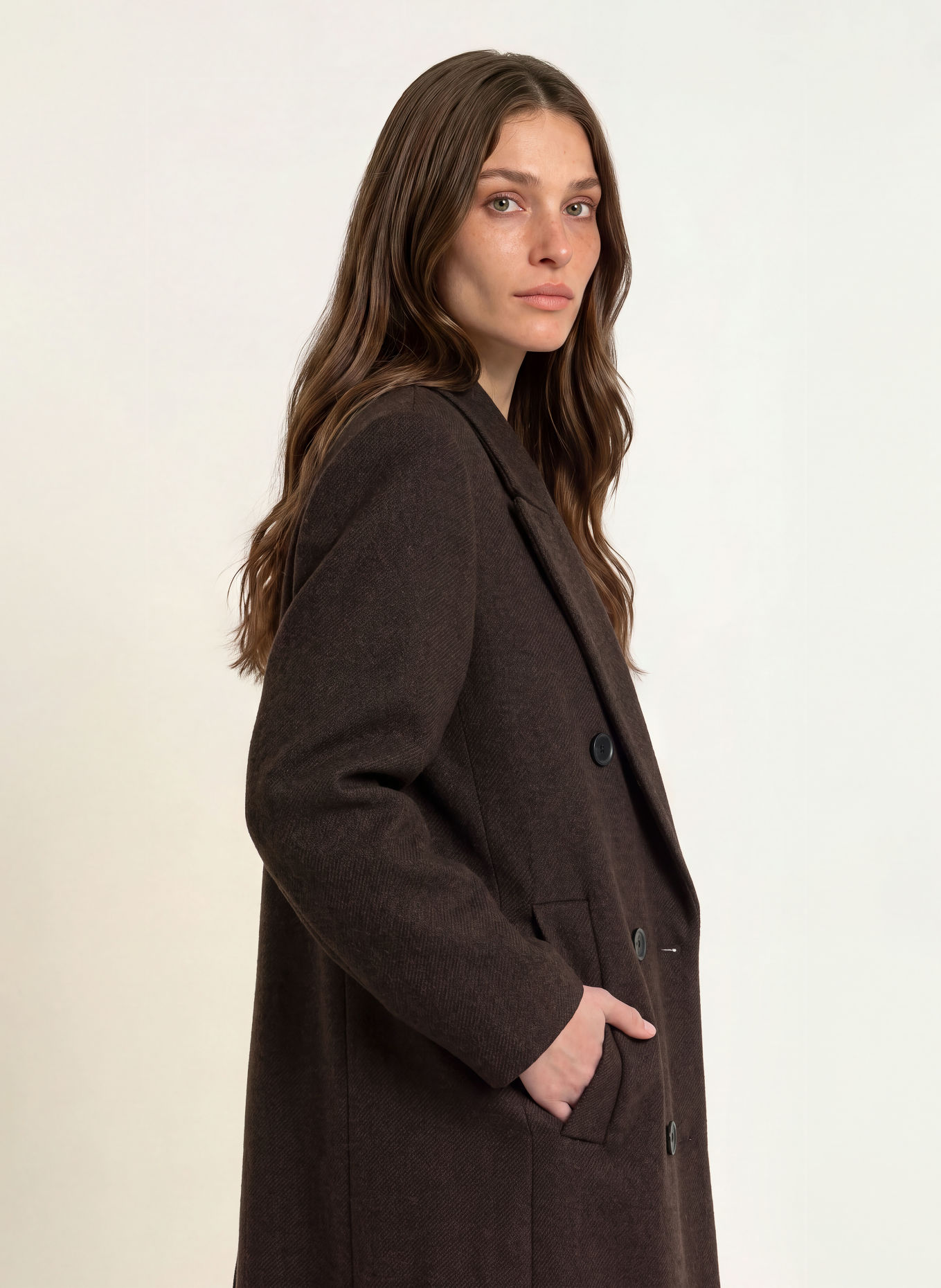 BOSS Manteau COVALLI: MARRON FONCÉ