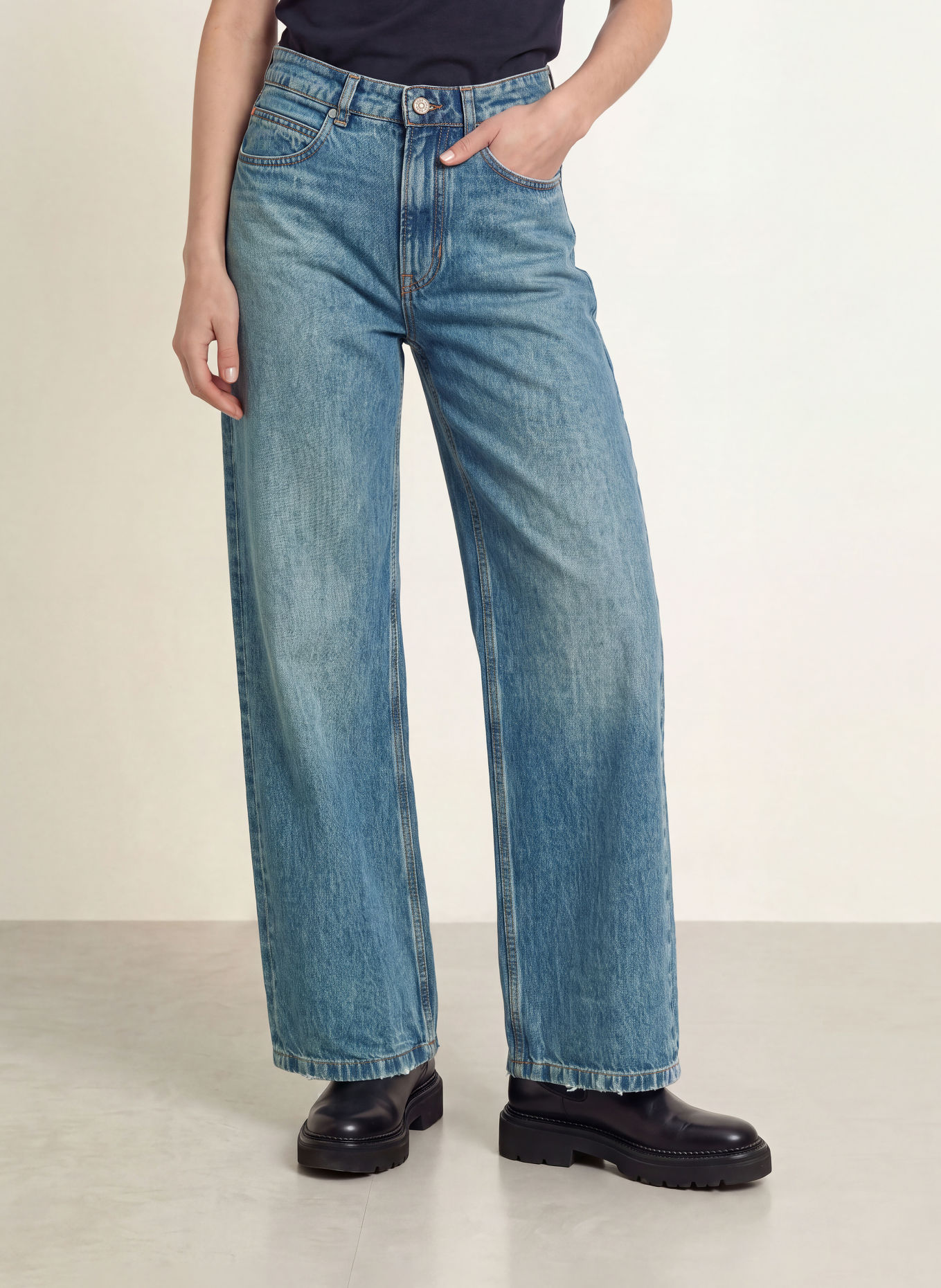 BOSS Wide-Leg jeans THE MARLENE: 427 MEDIUM BLUE