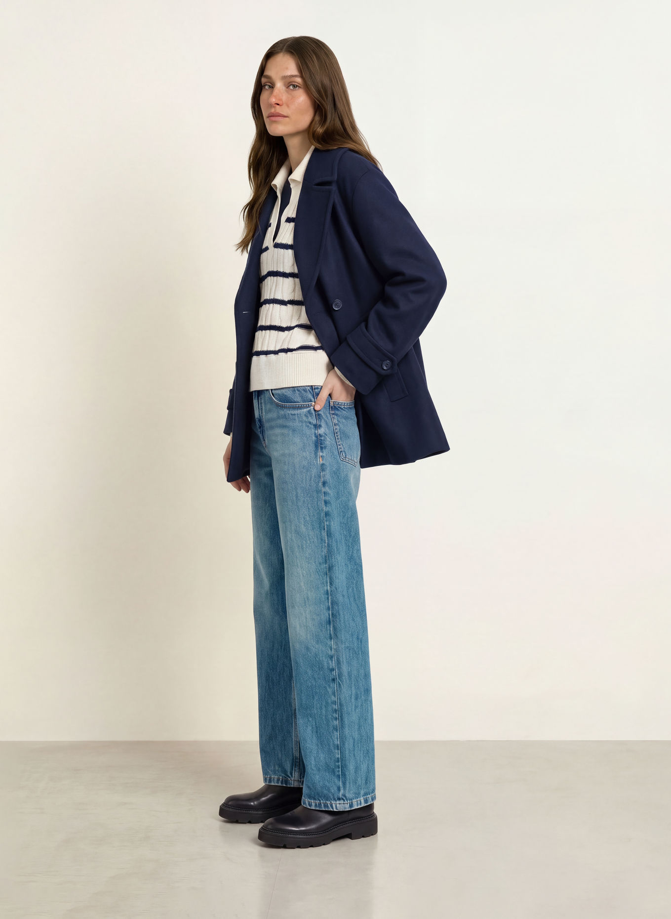 BOSS Wide-Leg jeans THE MARLENE: 427 MEDIUM BLUE