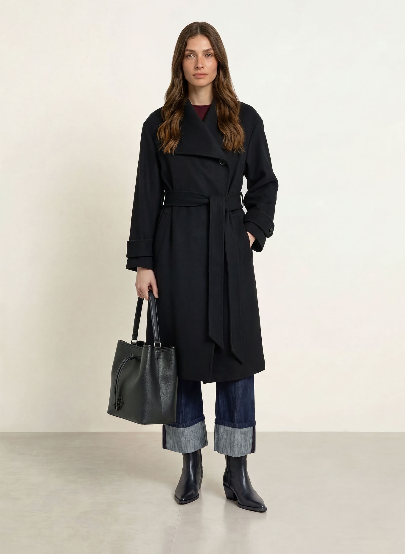 BOSS Mantel CAYLA: SCHWARZ