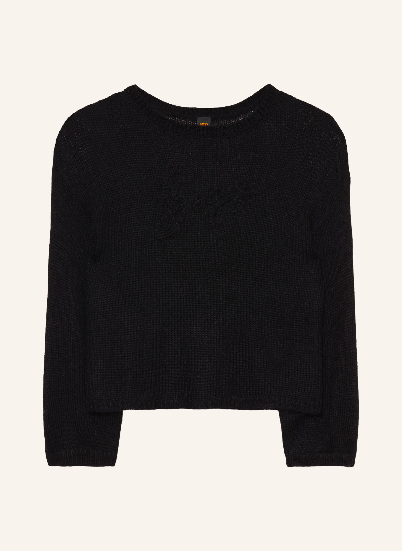 BOSS FARAZENA Sweater with Mohair: BLACK