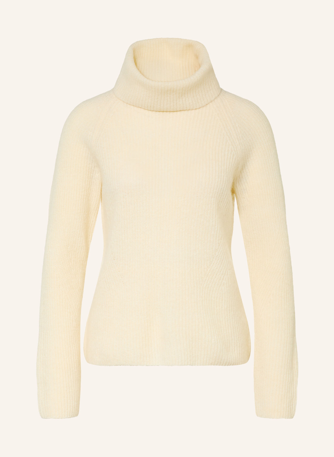 BOSS FALODINA-rullekravepullover med alpaka: CREME