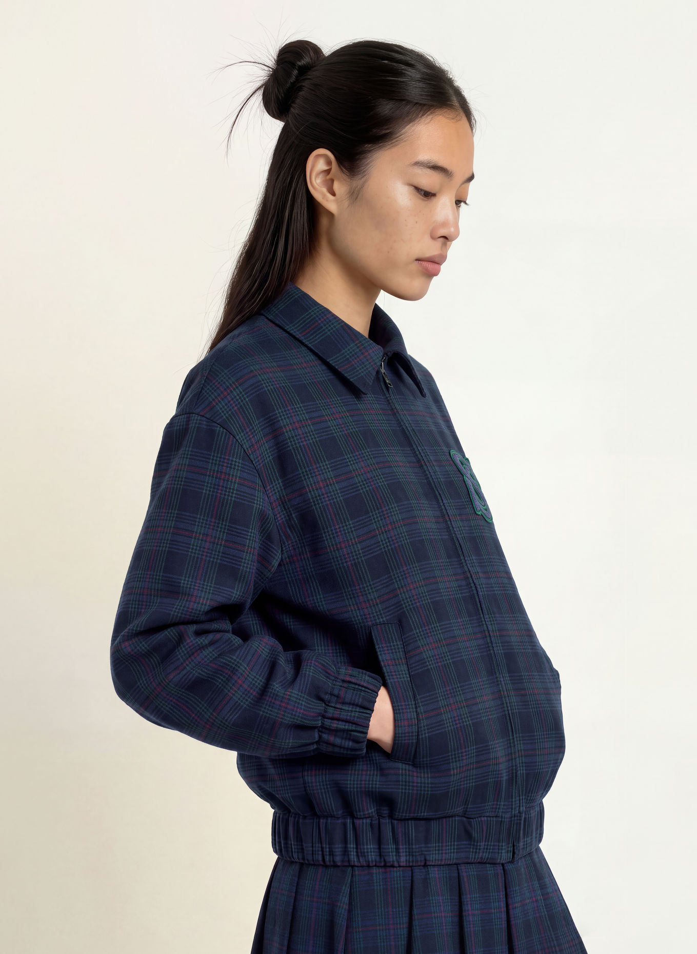 SUNCOO Blouson DISTRICT: DUNKELBLAU / ROT / DUNKELGRÜN