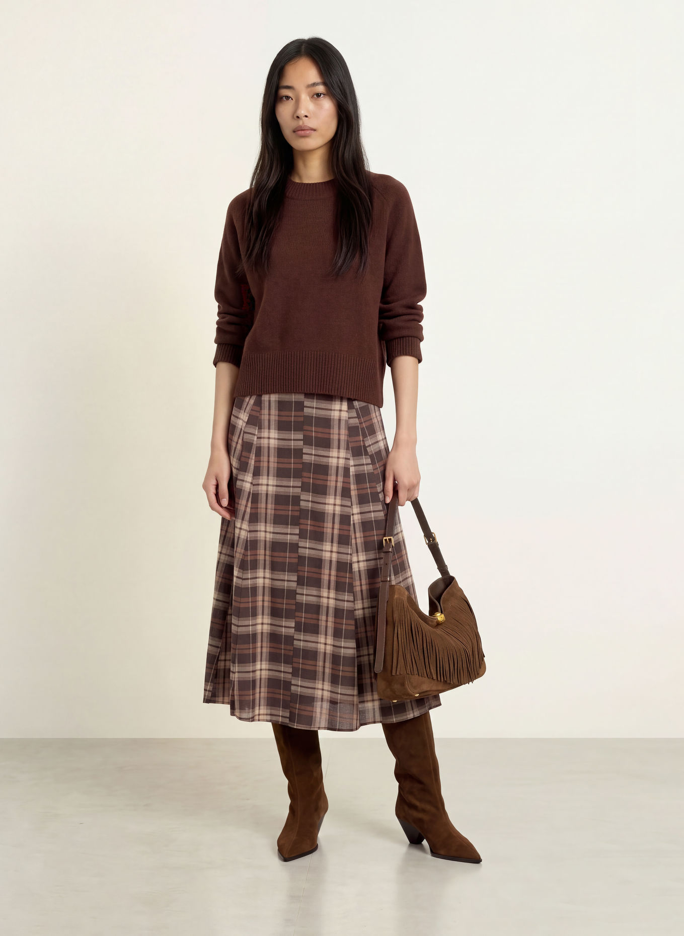 SUNCOO PAULVA Sweater: DARK BROWN