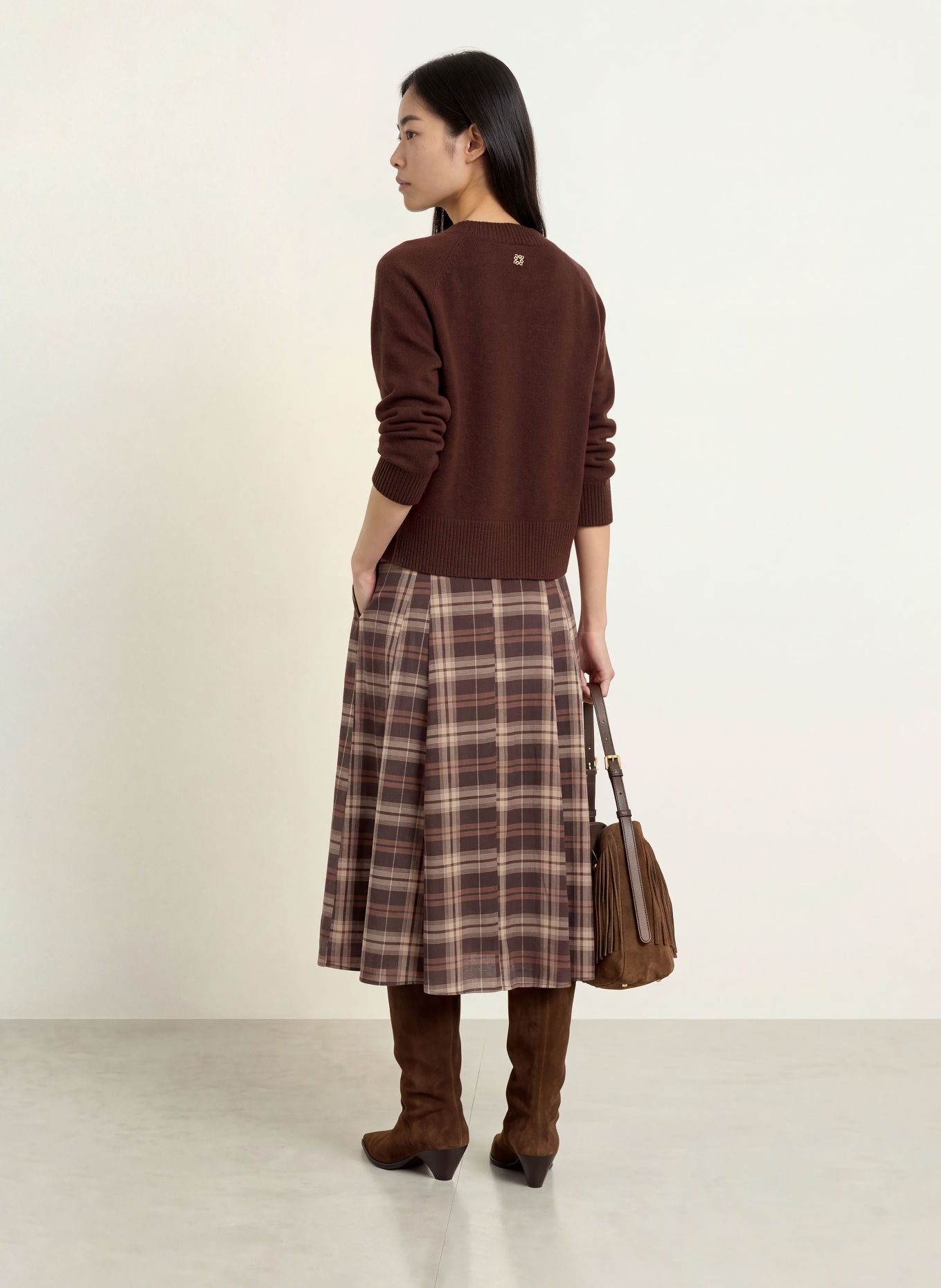 SUNCOO PAULVA Sweater: DARK BROWN
