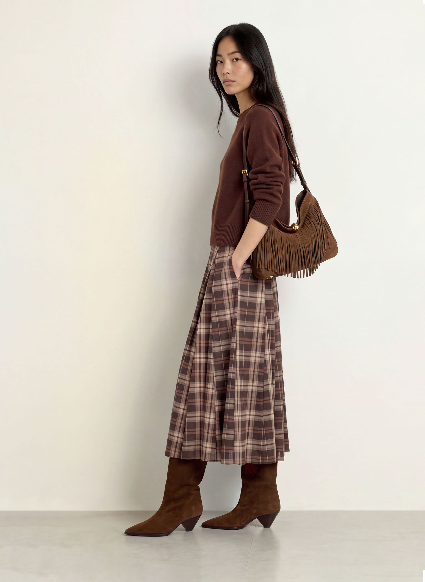 SUNCOO PAULVA Sweater: DARK BROWN