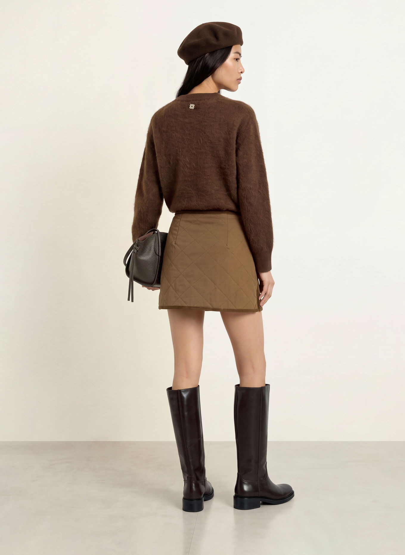 SUNCOO PICADI Sweater: DARK BROWN