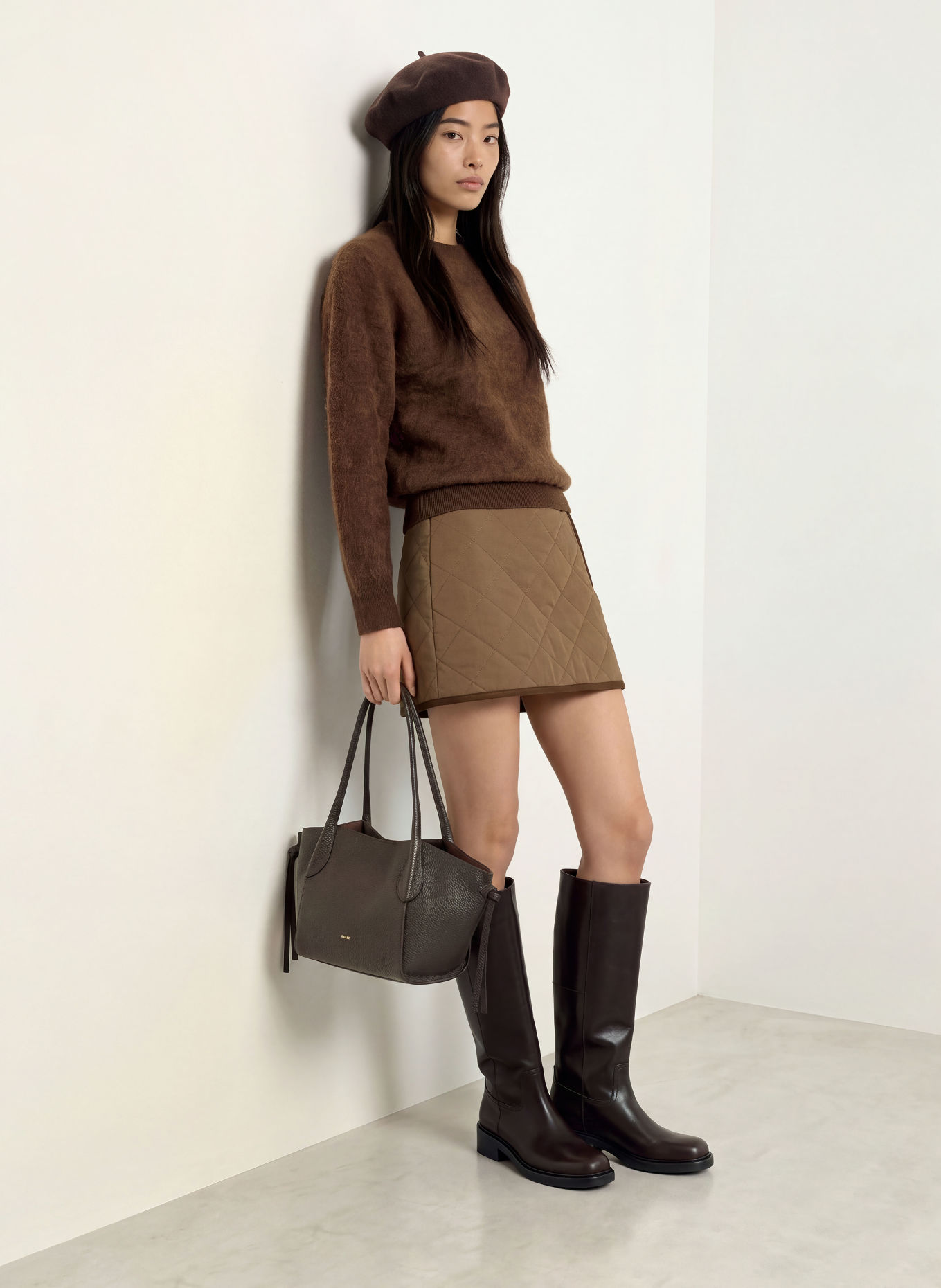 SUNCOO PICADI Sweater: DARK BROWN